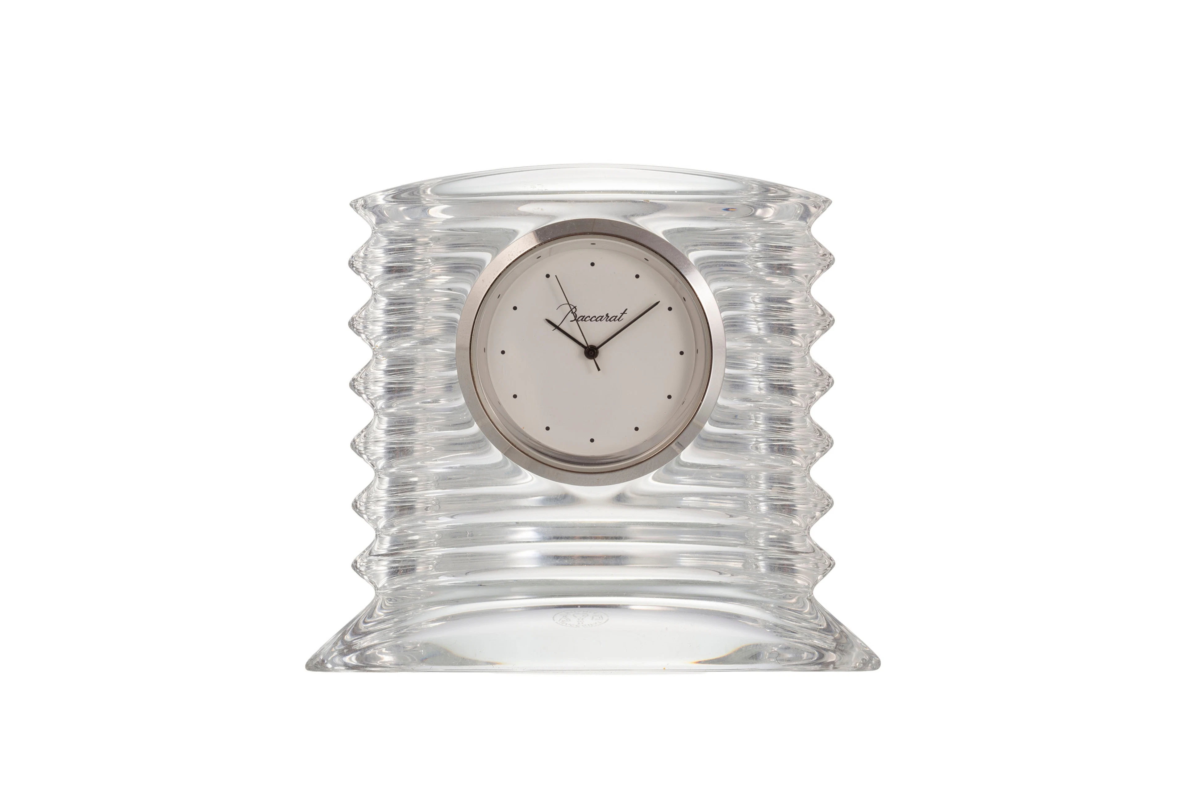Baccarat. Pendulette en cristal, modèle Lalande, h. 7,2 cm
