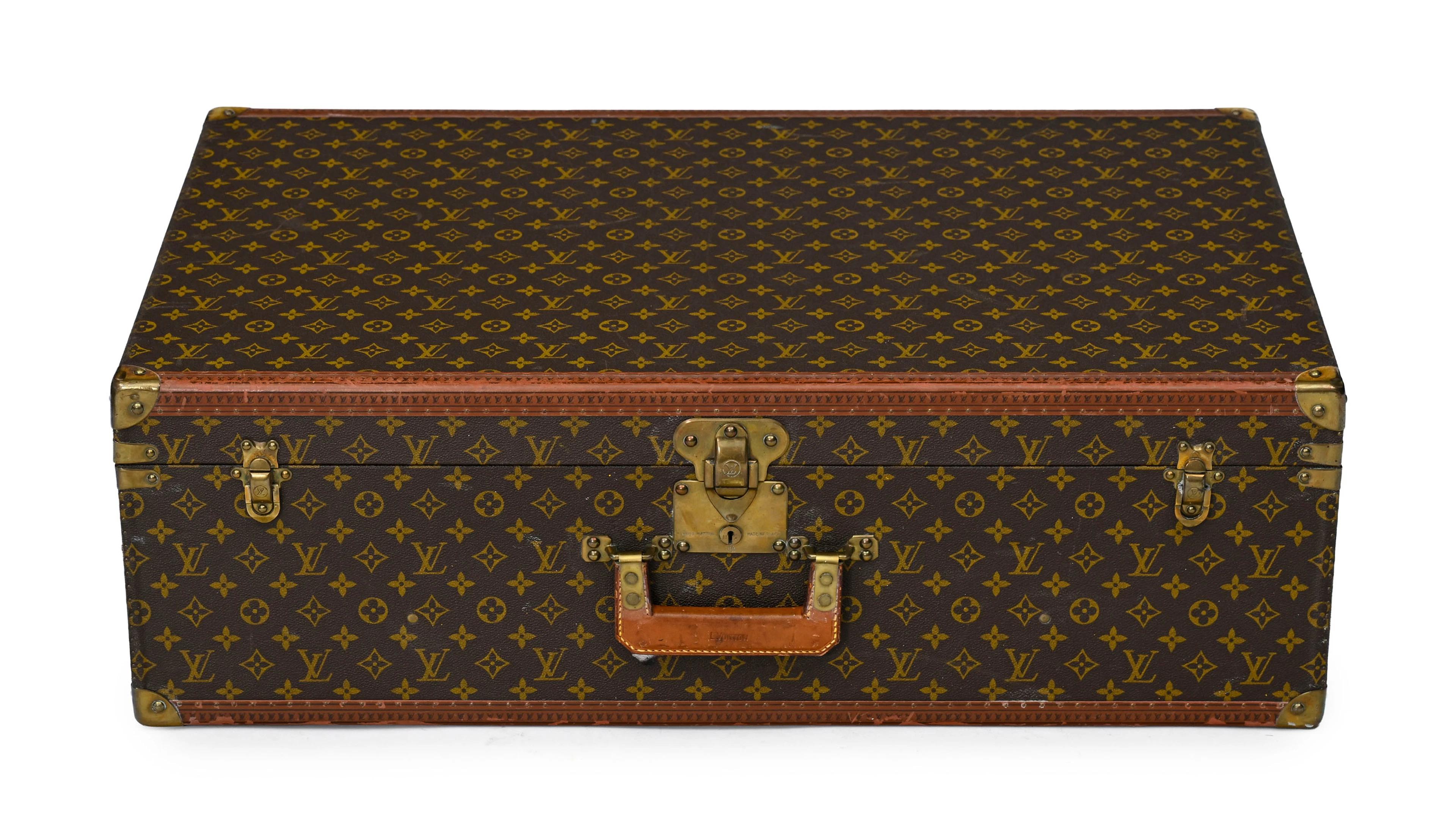 Louis Vuitton, valise Alzer 80 en toile enduite Monogram, cornières