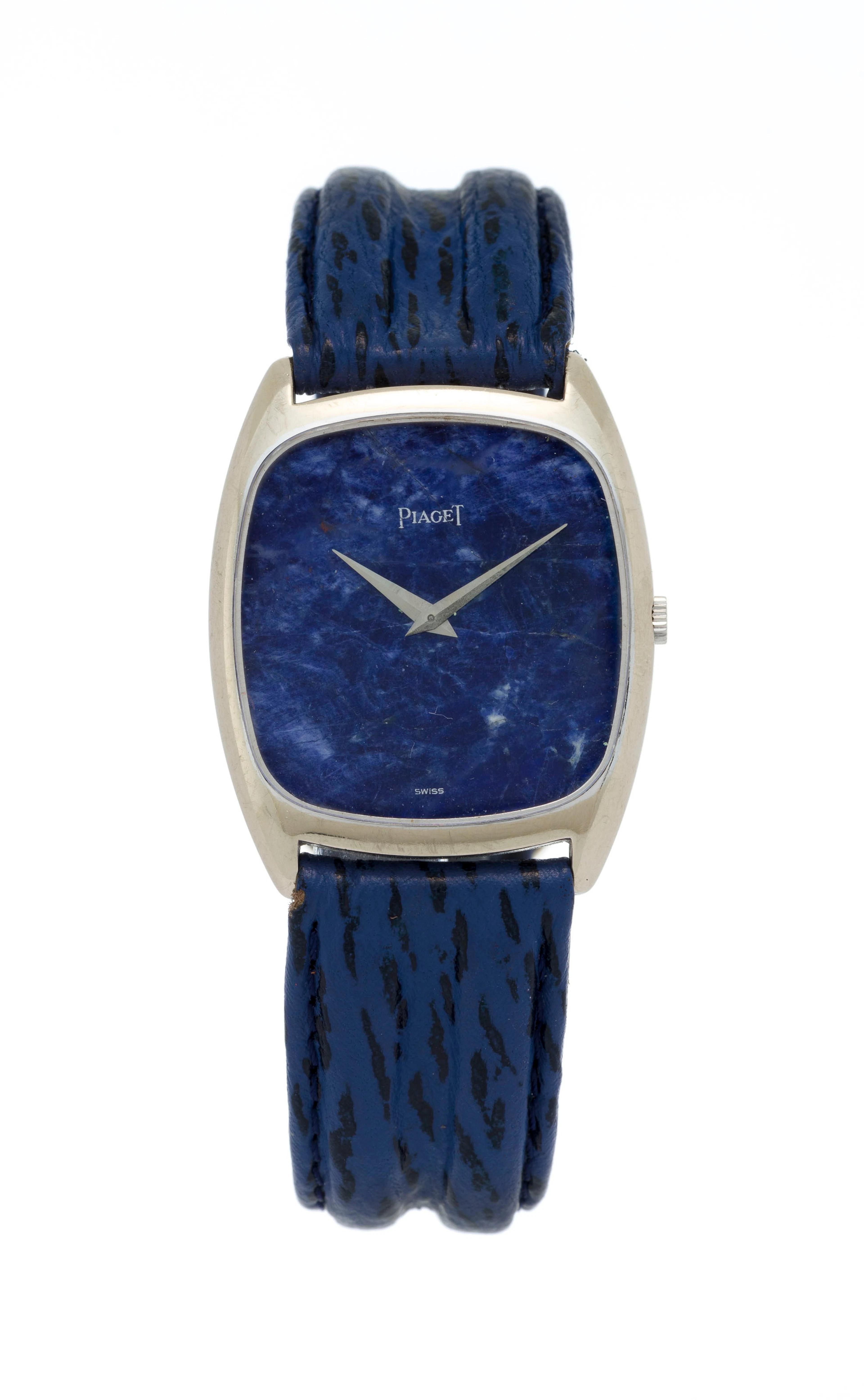 Piaget, réf. 9591, montre en or gris 750 ornée d'un cadran en sodalite