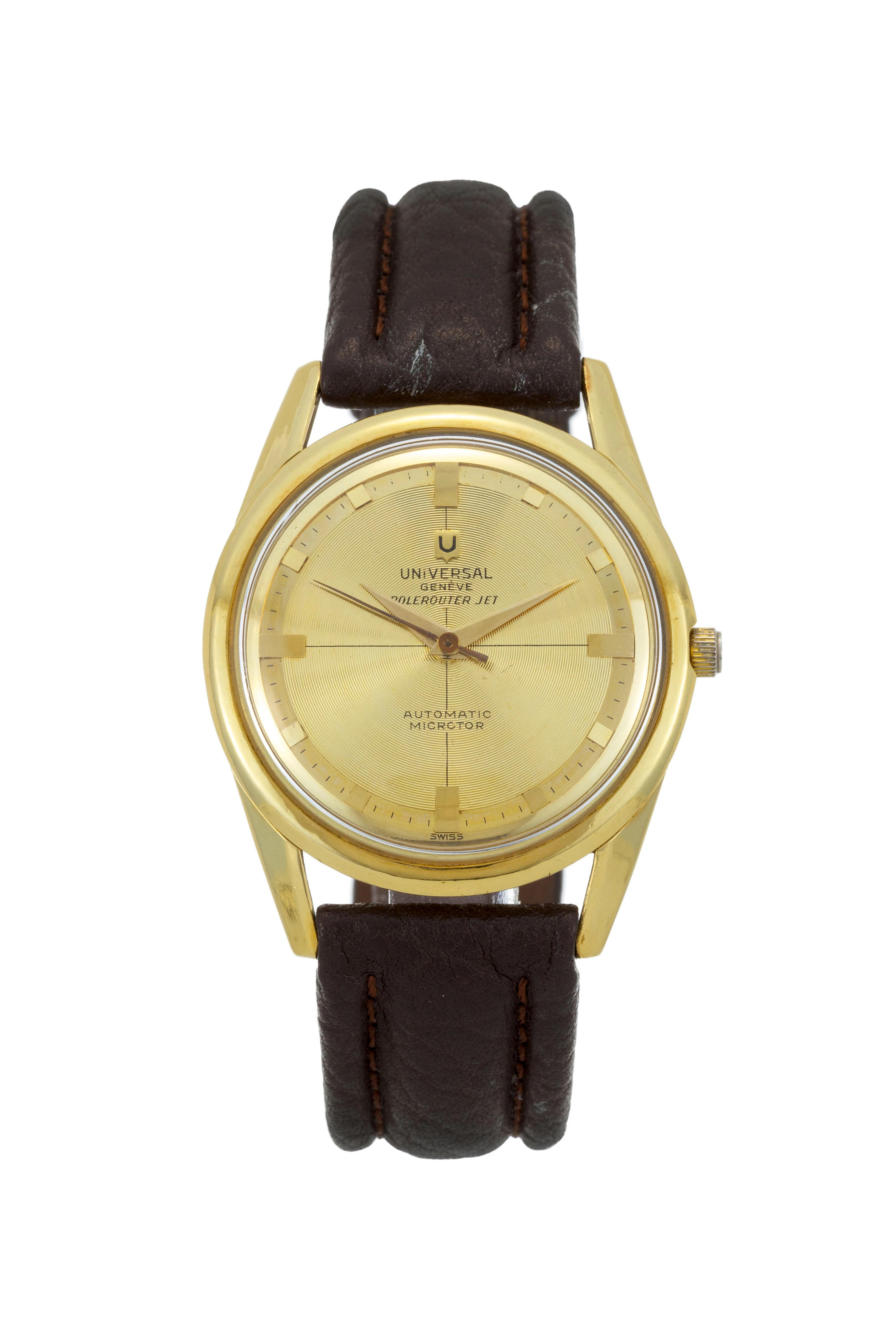 Universal, Polerouter Jet, réf. 10369/4, montre en or 750 Mouvement