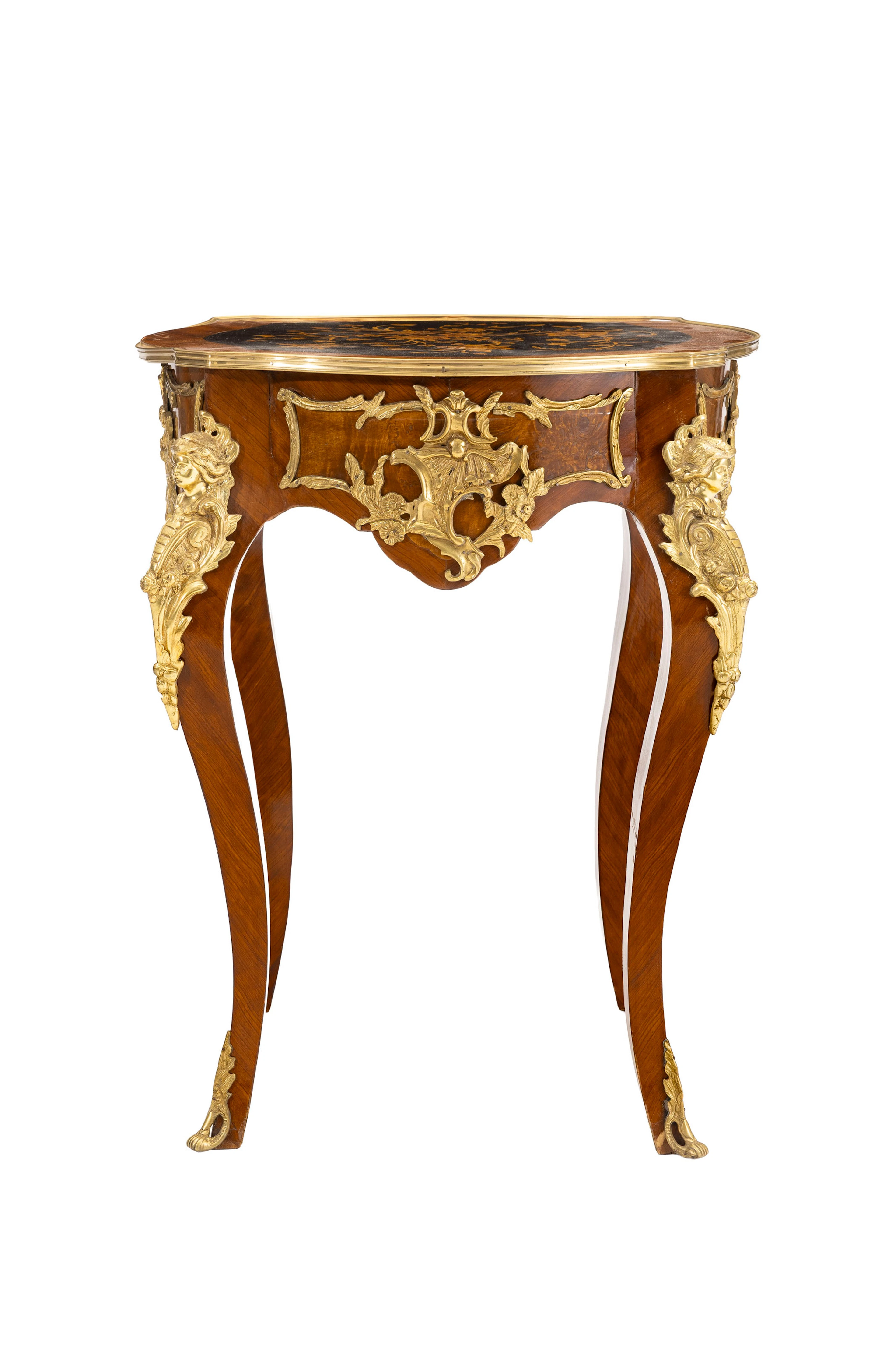 Guéridon de style Napoléon III, XXe s., en placage de bois de rose