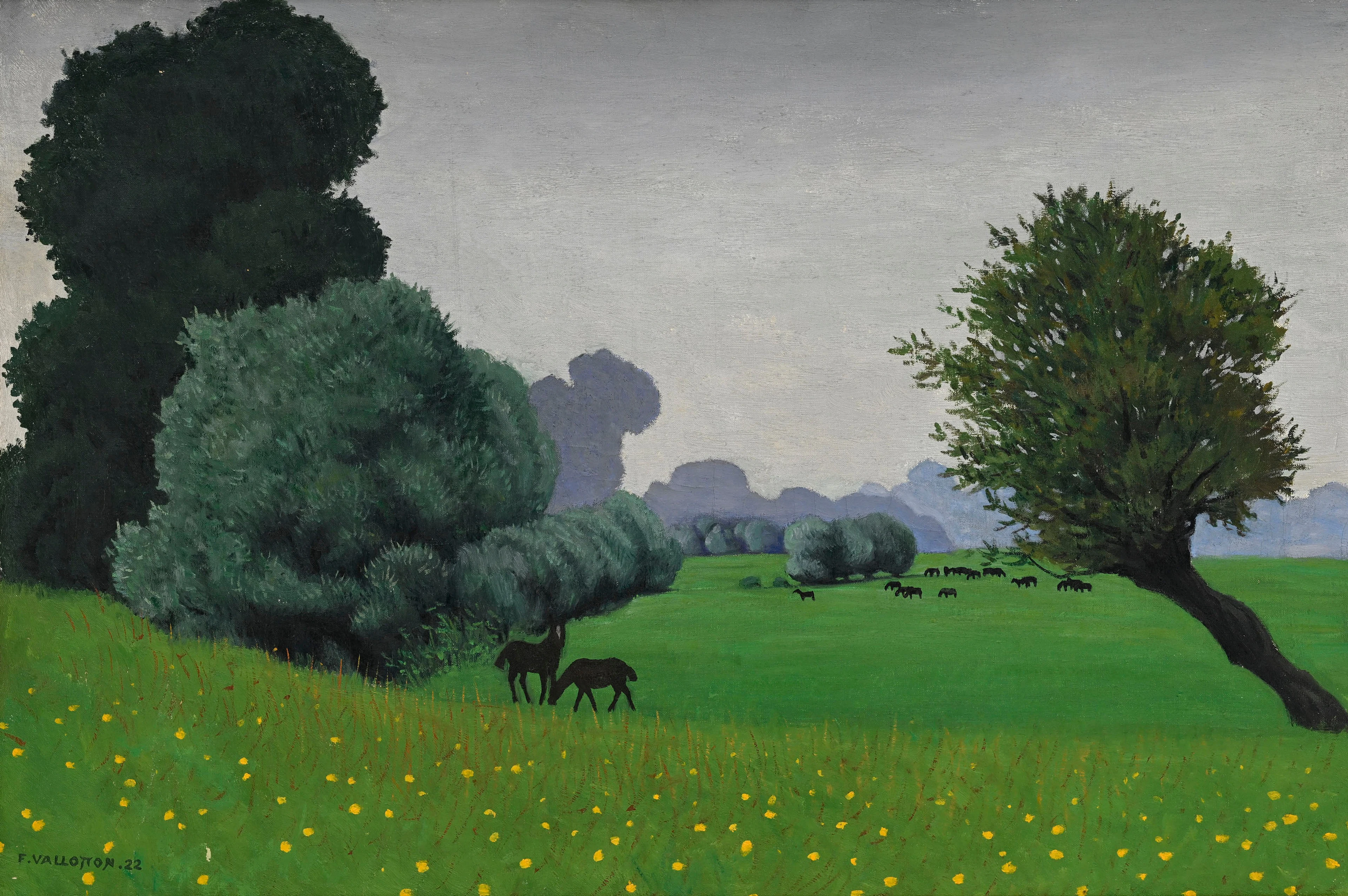 Félix Vallotton (1865-1925), "Effet de pluie à Tournedos", ou "Haras"