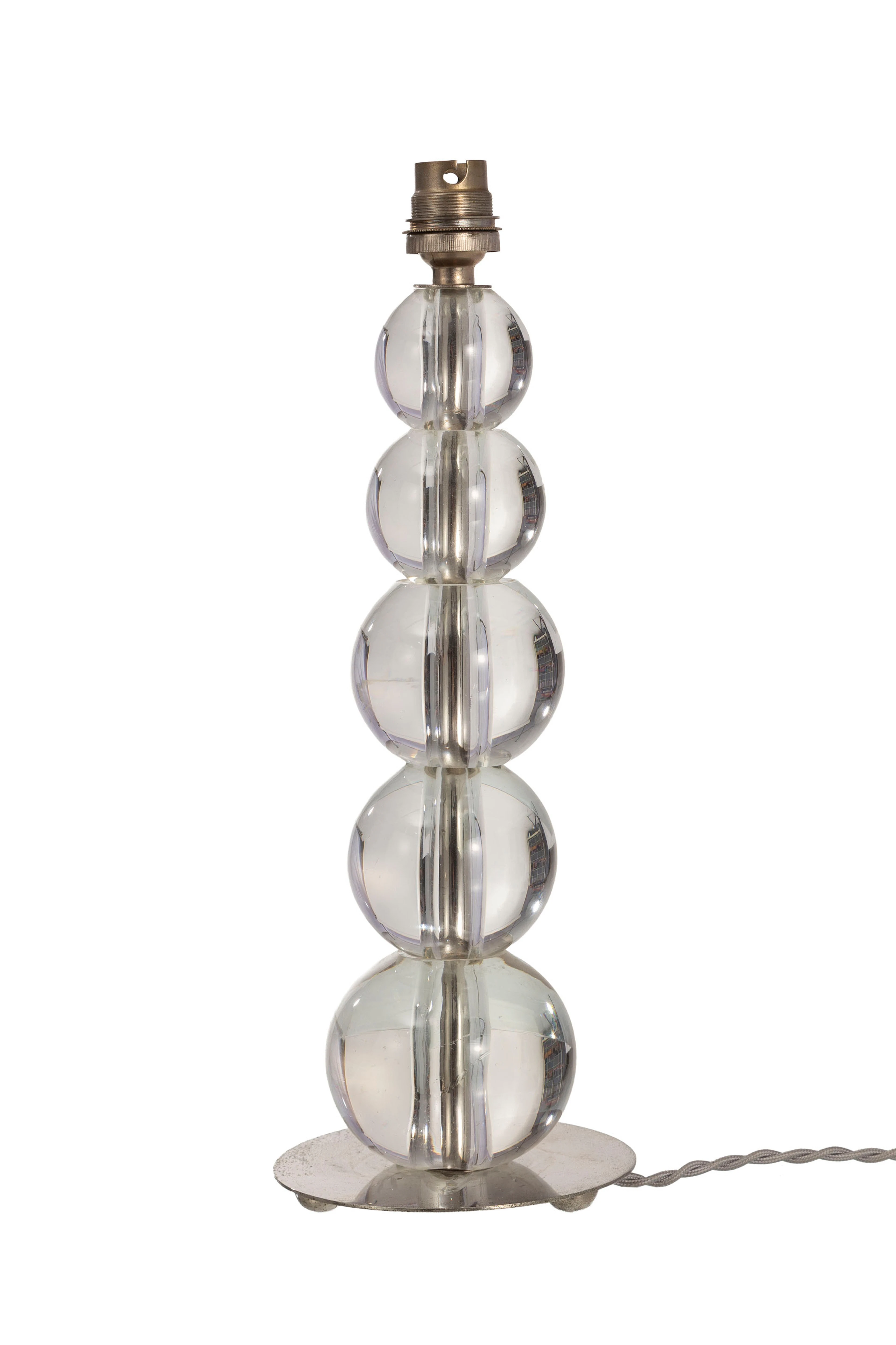 Lampe de table dans le goût de Jacques Adnet, milieu du XXe s., fût