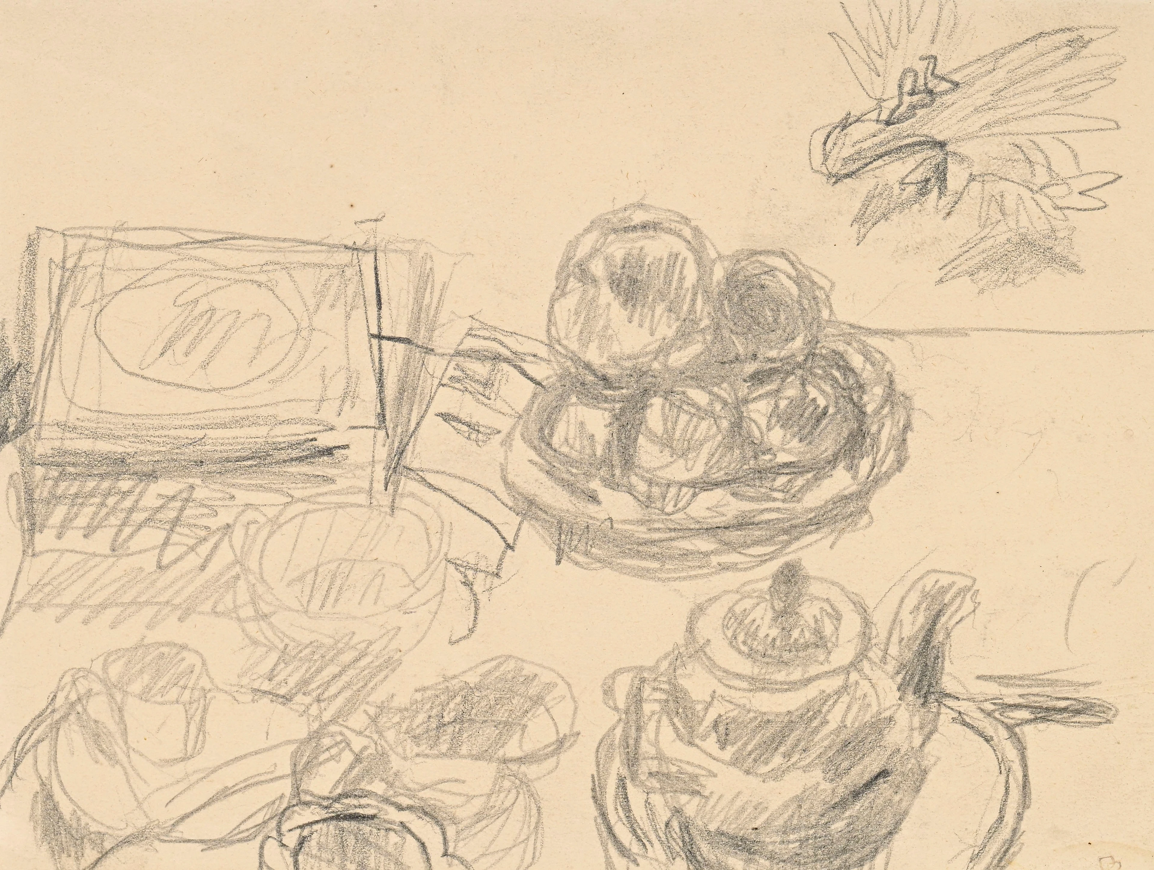 Pierre Bonnard (1867-1947), attribué à, "Nature morte", 1930, crayon