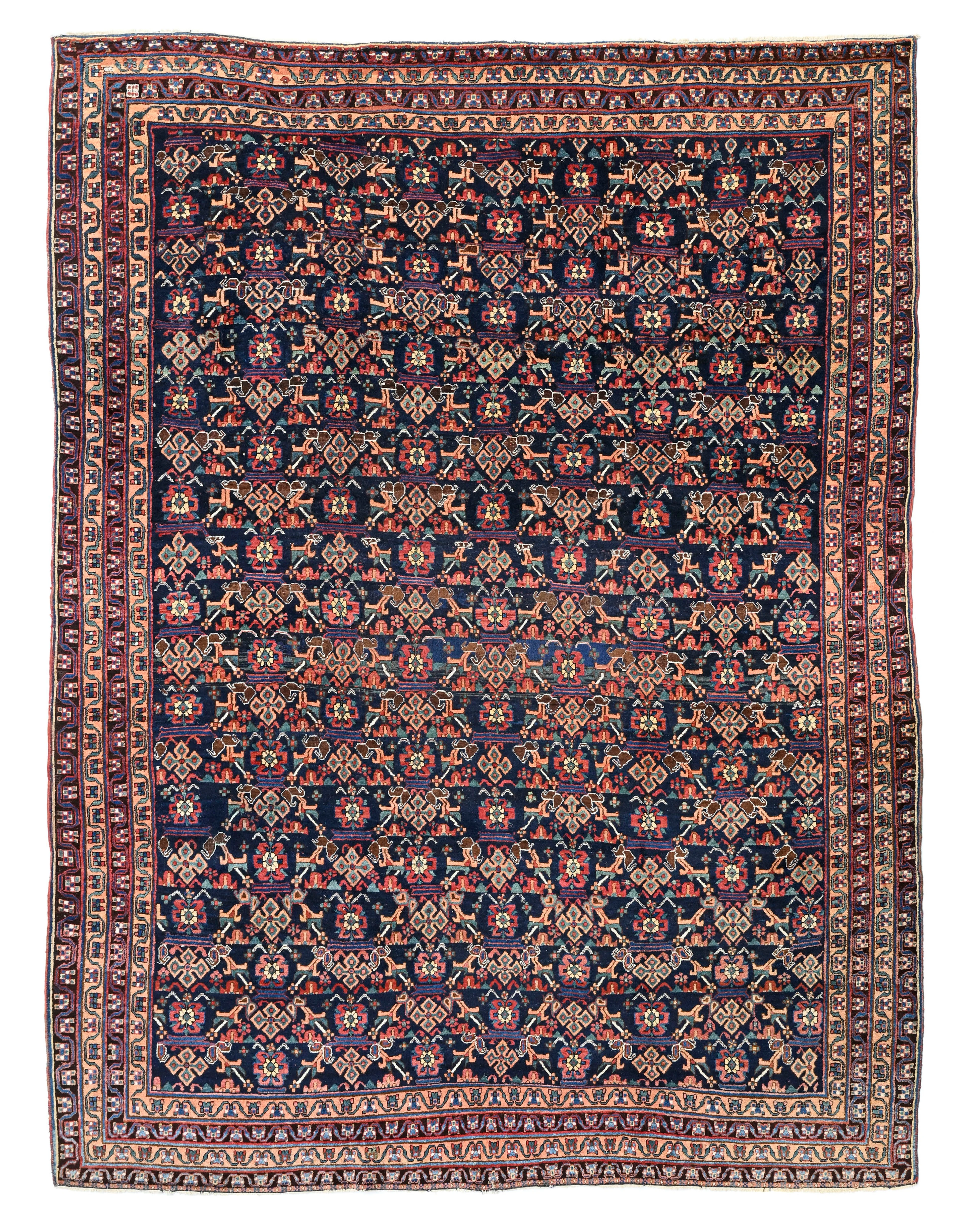 Tapis Bidjar, Iran, 2ème tiers du XXe s., à semis de petites fleurs
