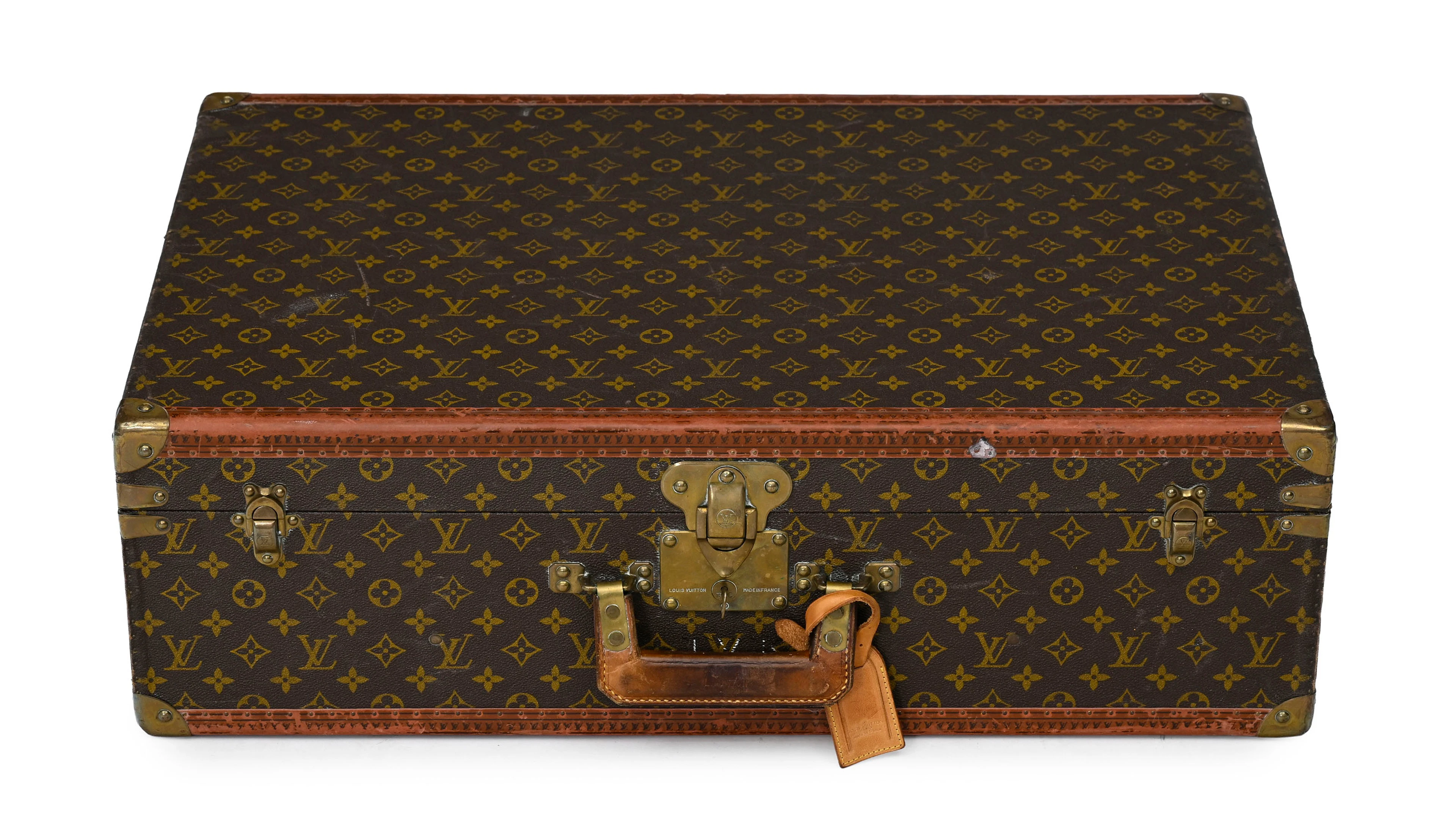 Louis Vuitton, valise Alzer 70 en toile enduite Monogram, équerres