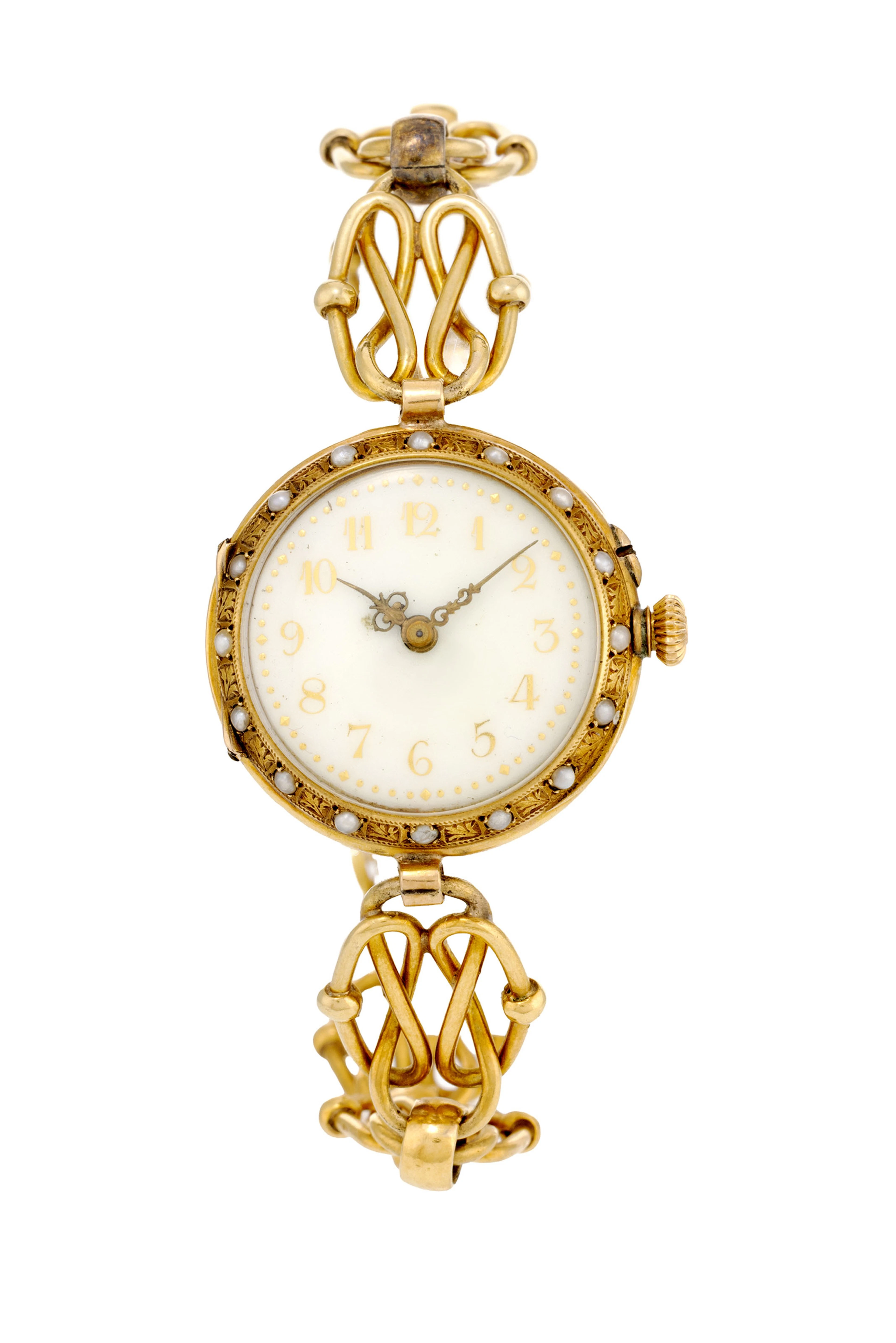 LeCoultre, montre de poche transformée en montre-bracelet en or 750