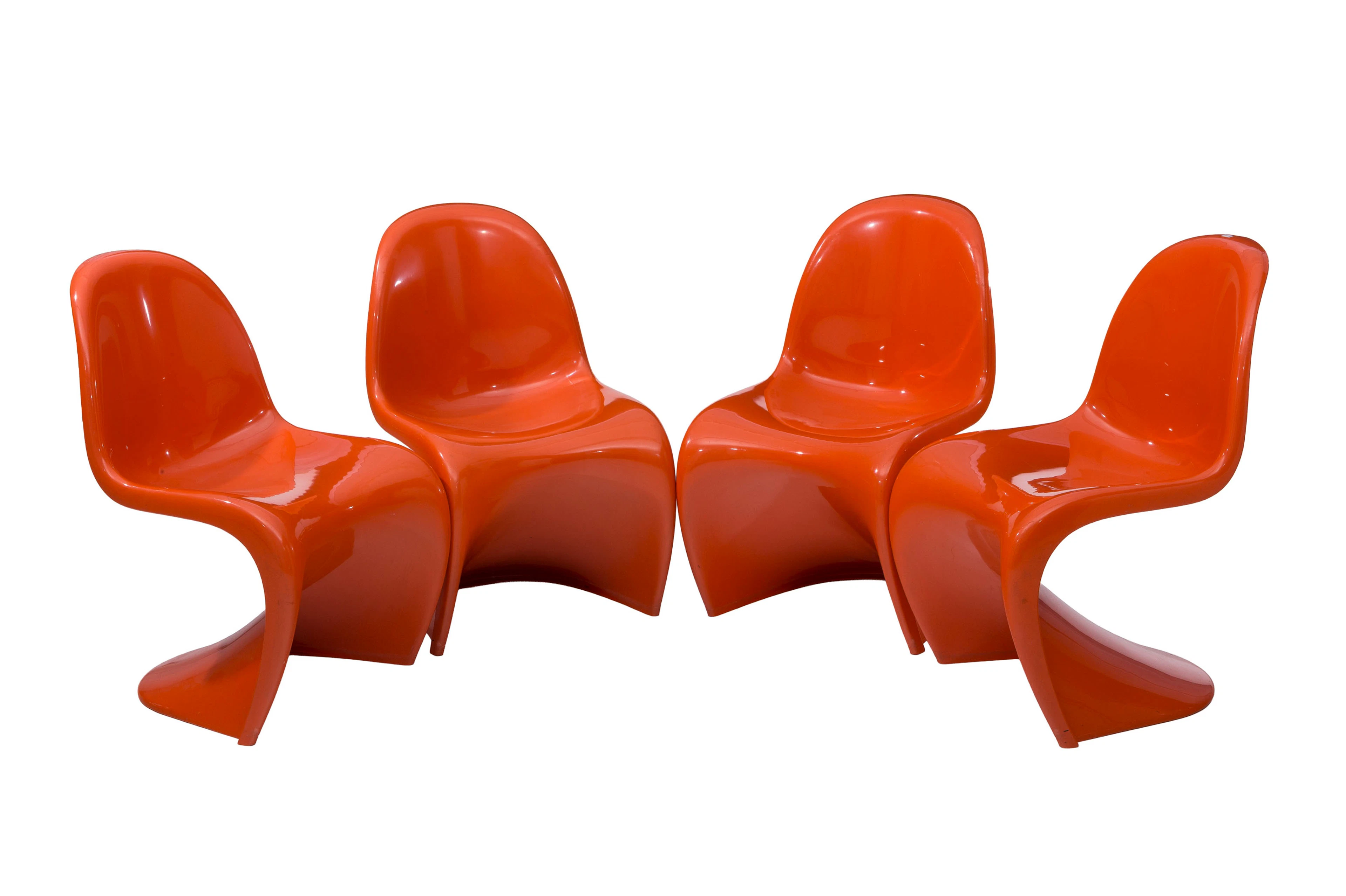 Suite de 4 Panton Chair par Verner Panton (1926-1998), édition Herman