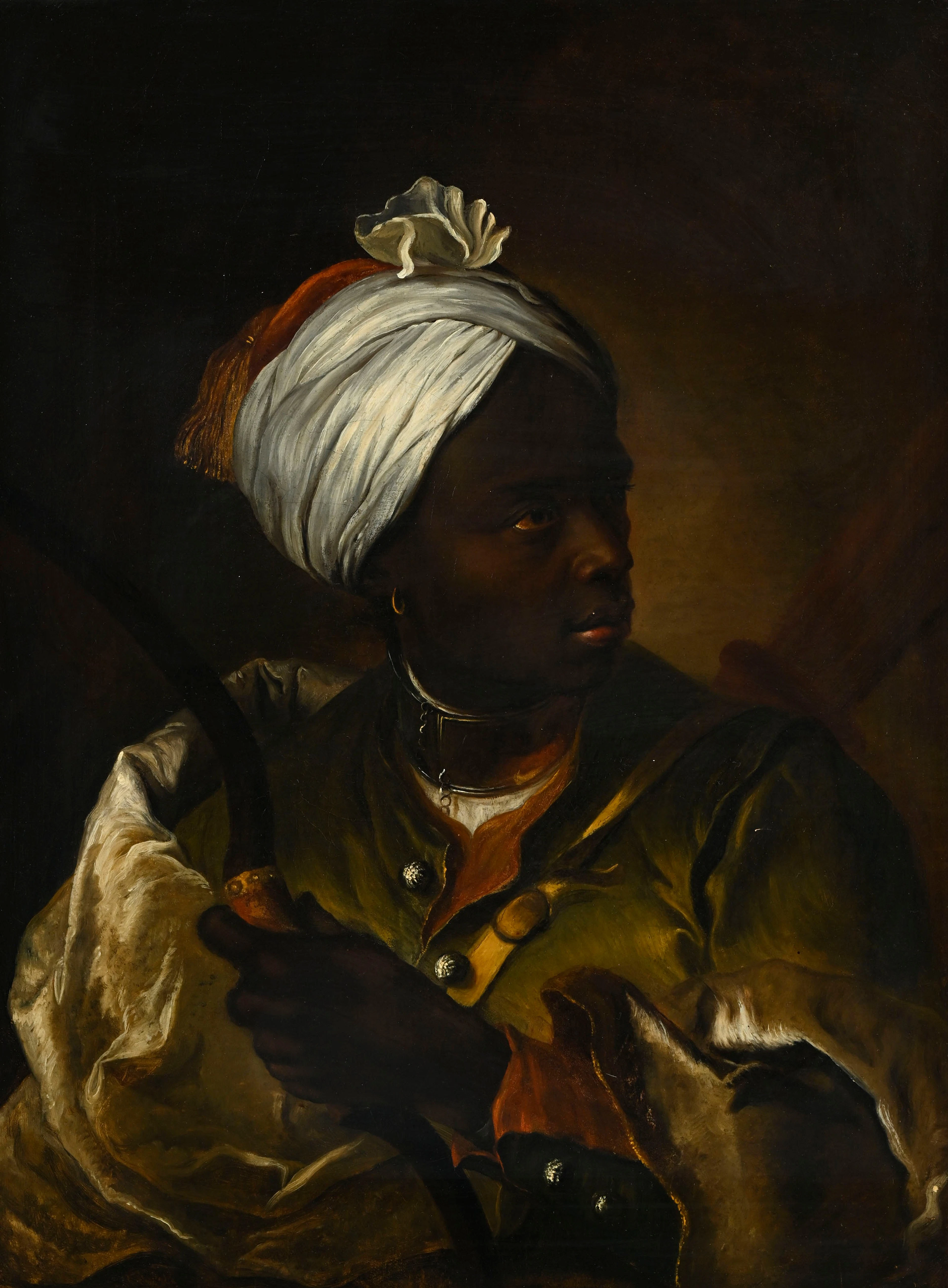 Hyacinthe Rigaud (1659-1743), suiveur de, Jeune maure tenant un arc
