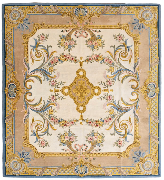 Tapis dans le goût de la Savonnerie, 2ème moitié du XXe s., à médaillon