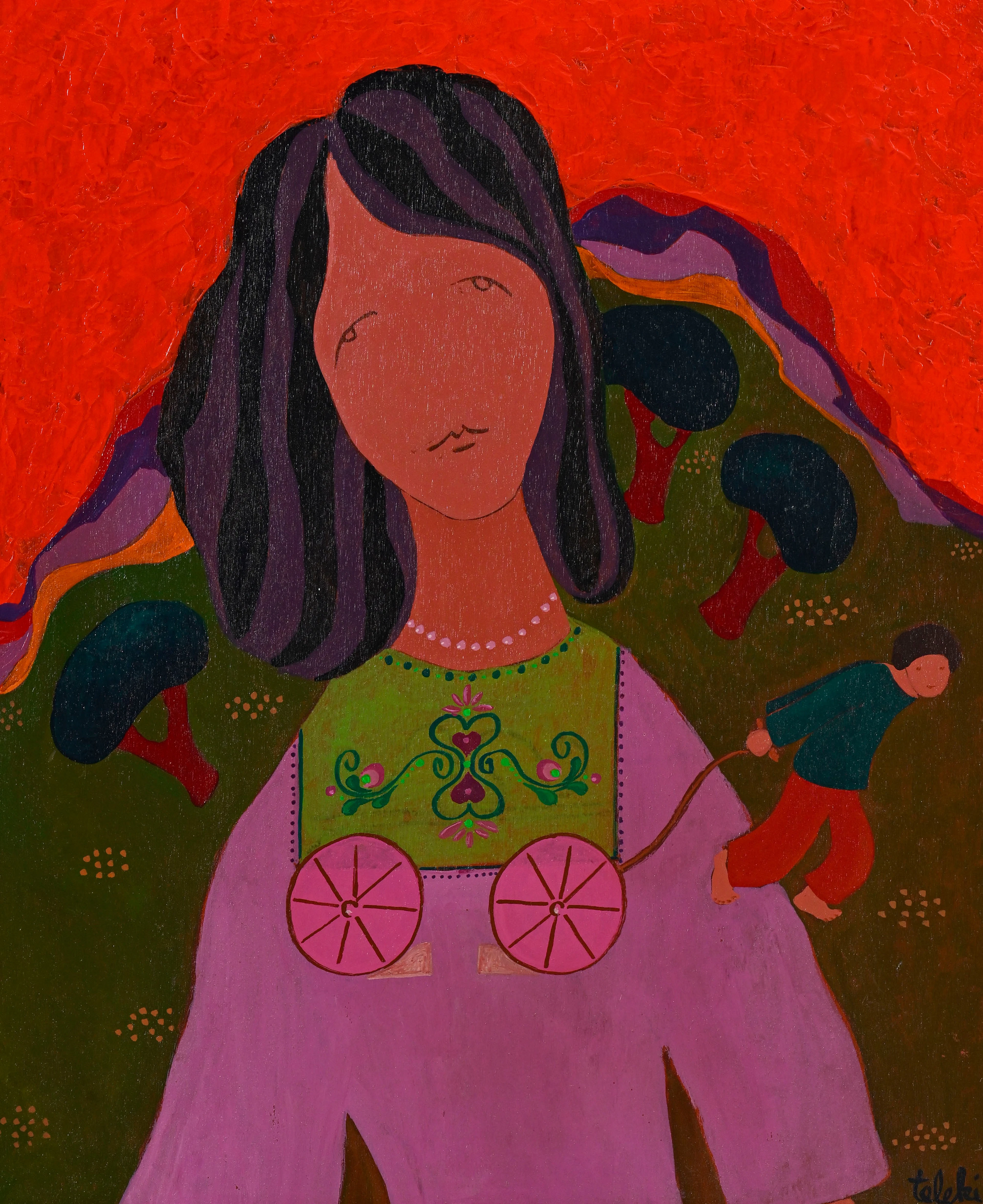 André Teleki (1928-1999), "Peines perdues", 1975, huile sur panneau