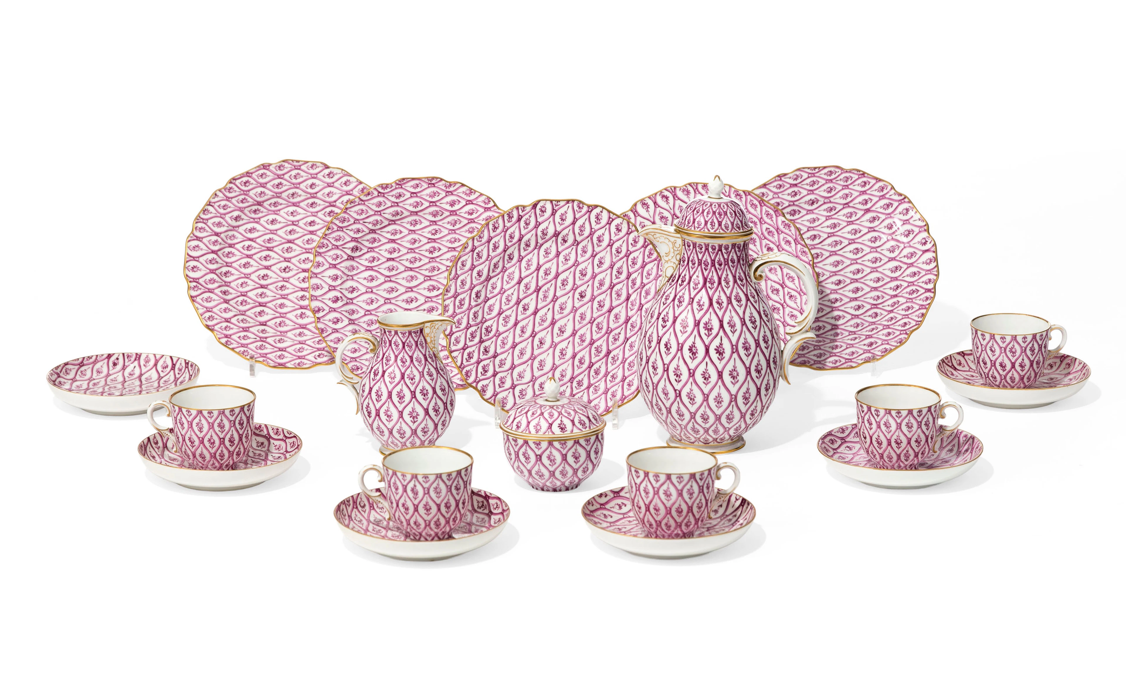 Nymphenburg. Service à café en porcelaine de Nymphenburg, XXe s.
