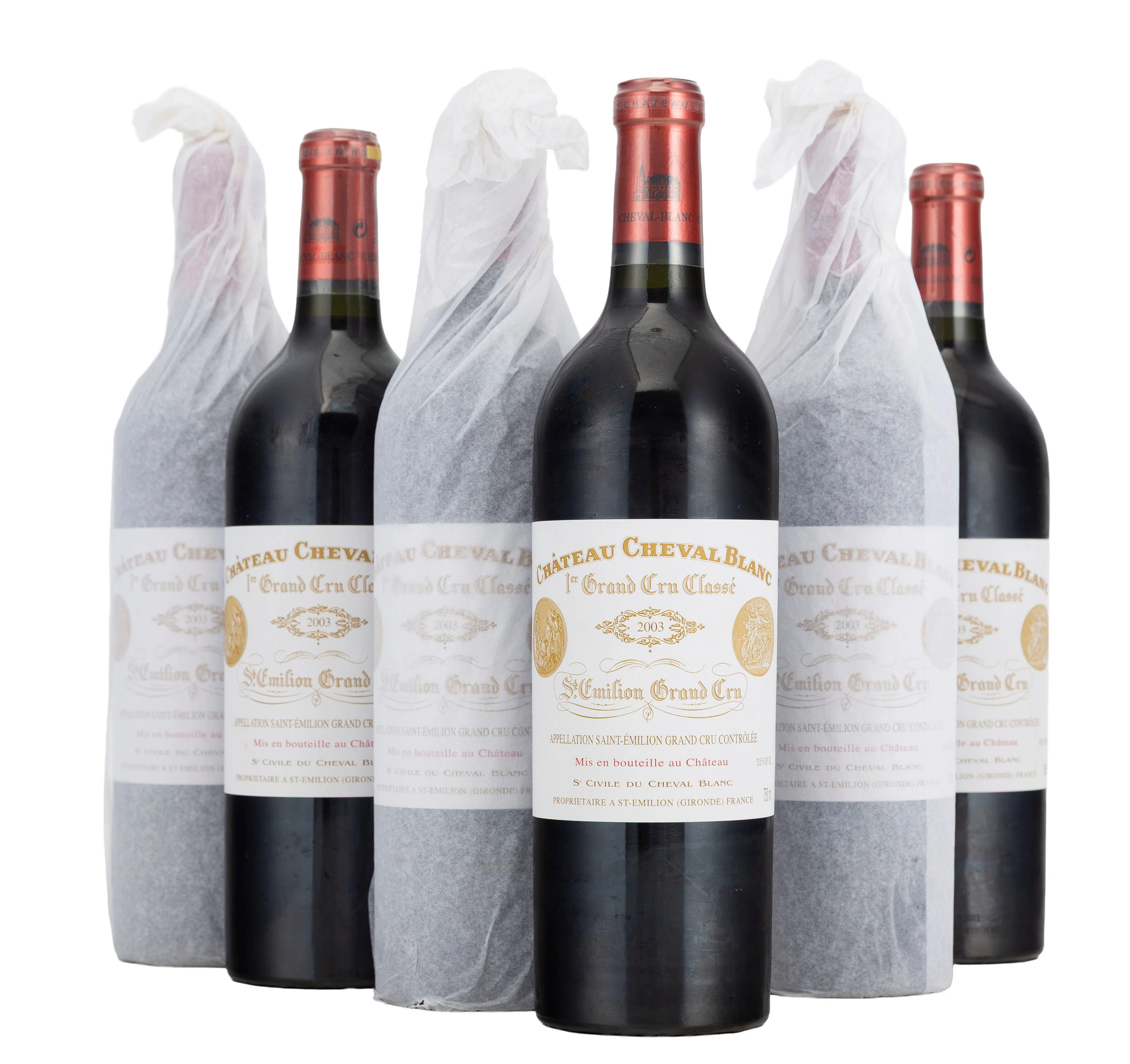 Ch. Cheval-Blanc, 2003, Saint-Emilion, 1er grand cru classé, 6 bts, CBO