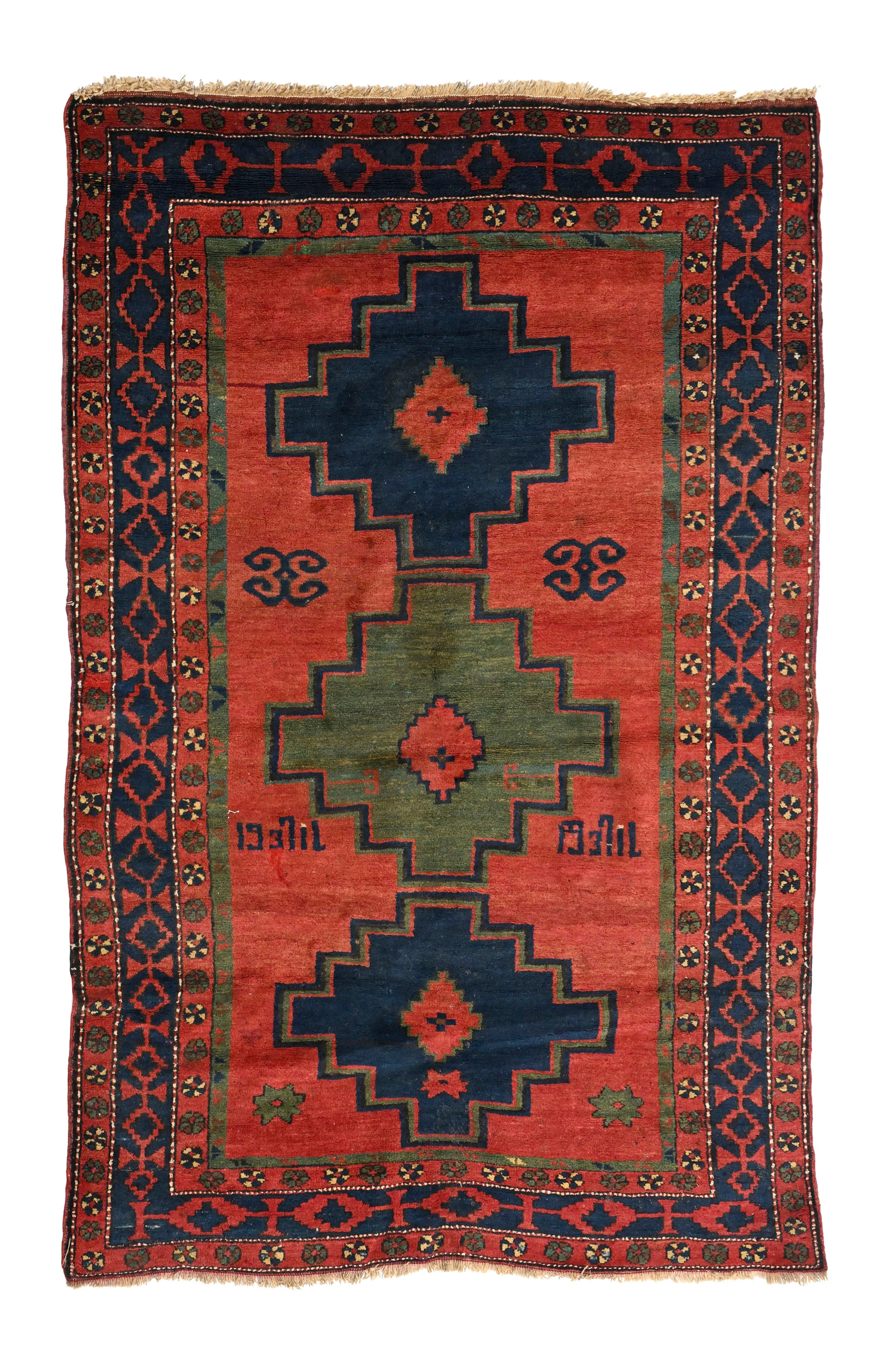 Tapis Kazakh, Caucase, 1er tiers du XXe s., à trois médaillons centraux