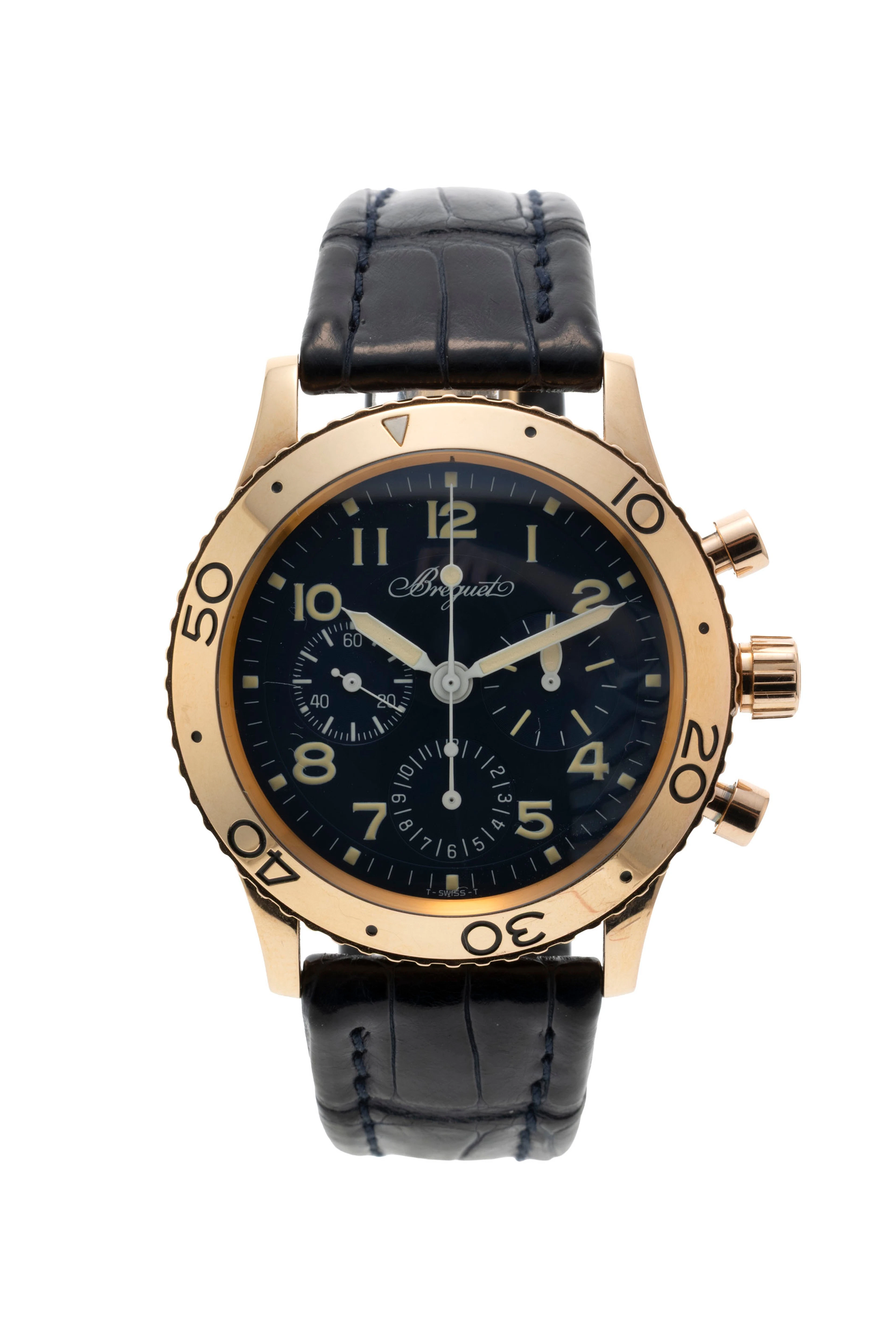 Breguet, Type XX Aeronavale, réf. 3800, montre chronographe en or