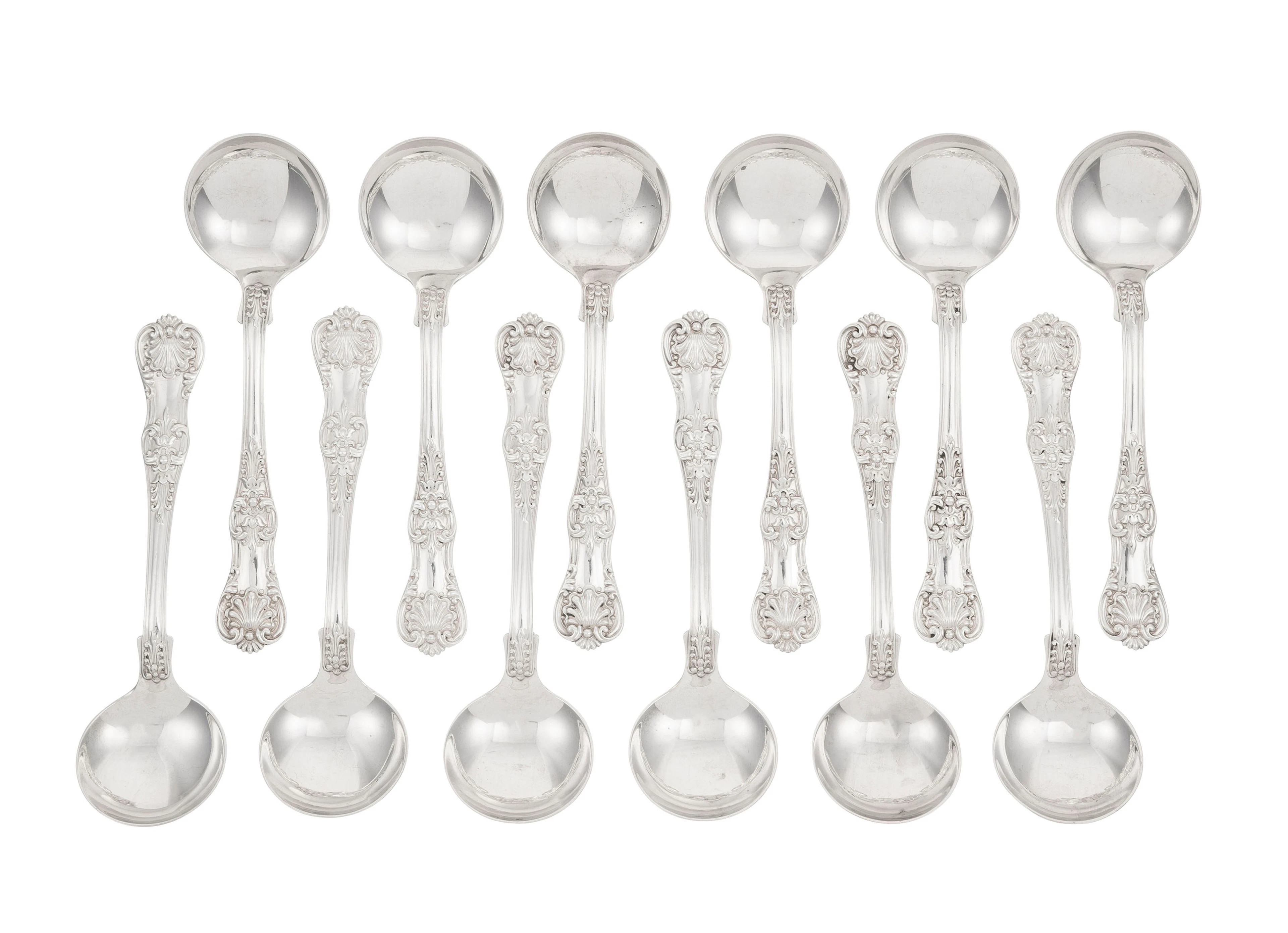 Tiffany & Co. Suite de 12 cuillers en argent Sterling, New York, le