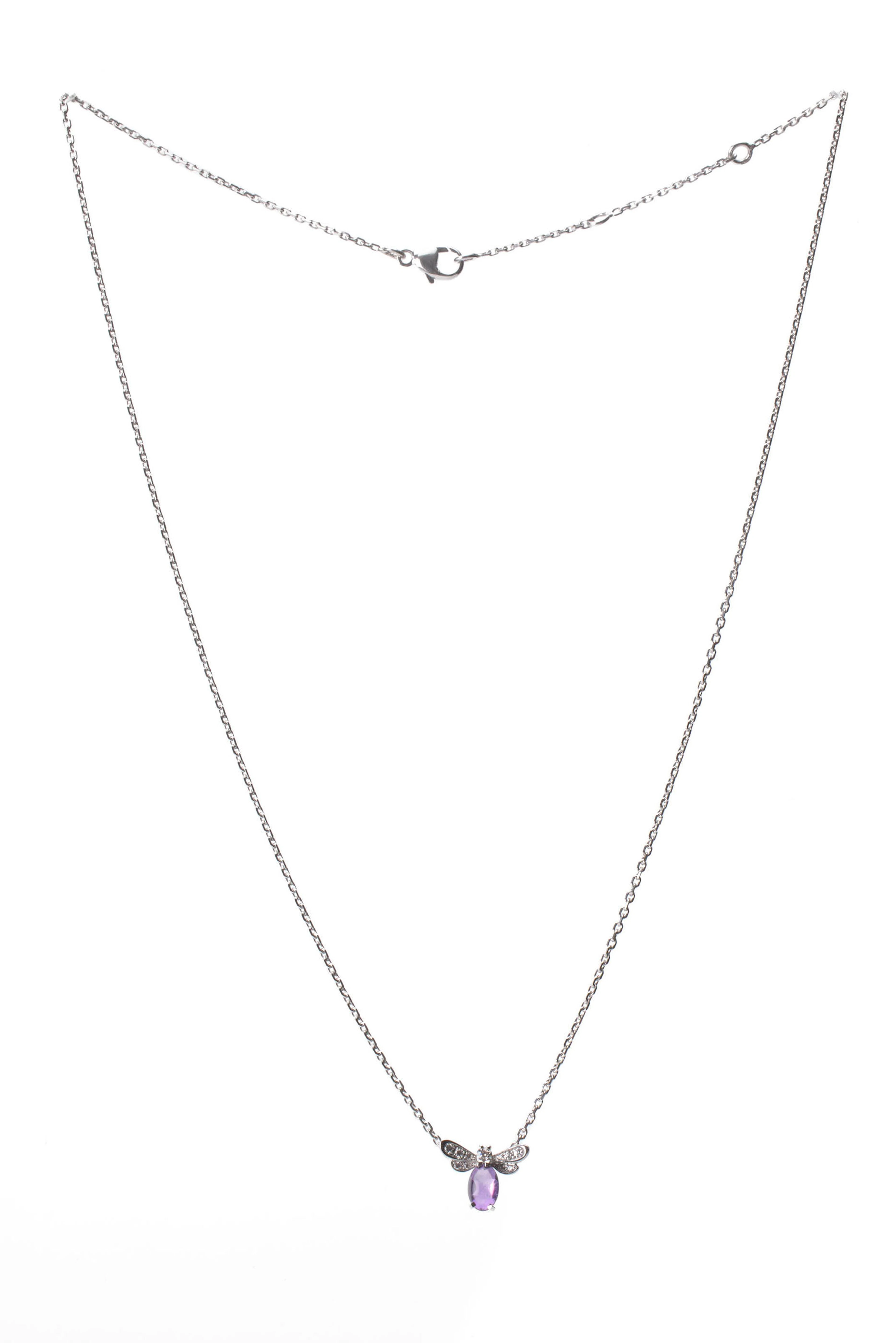 Chaumet, Attrape-moi, collier en or gris 750 à maille forçat retenant