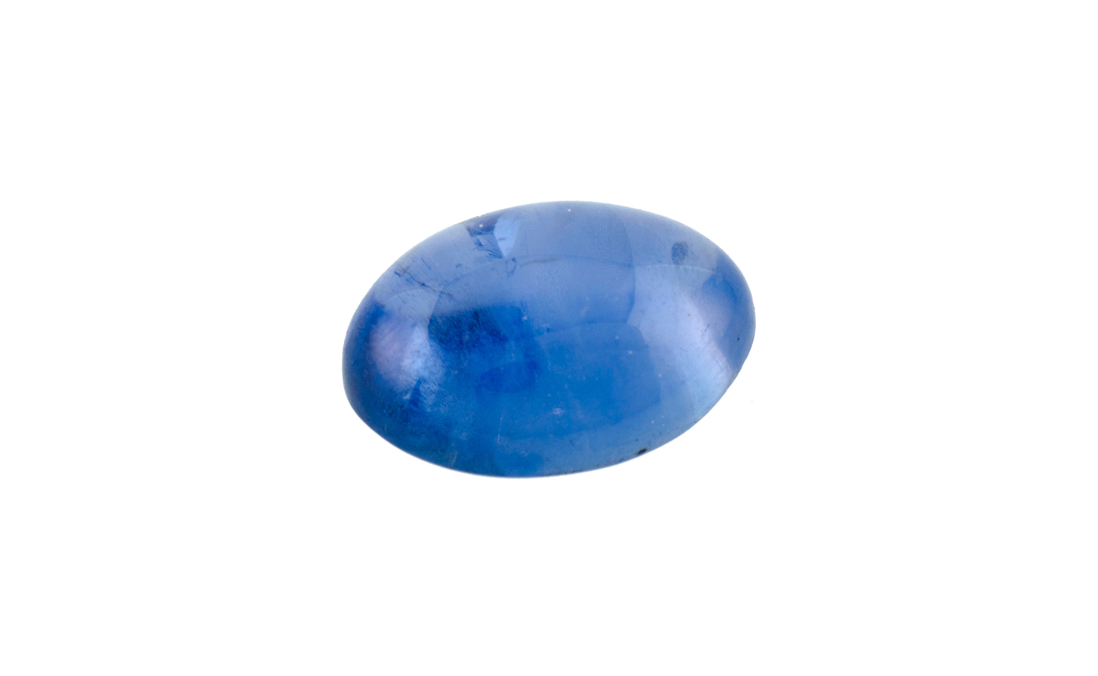 1 saphir taille cabochon sur papier de 8.11 carats