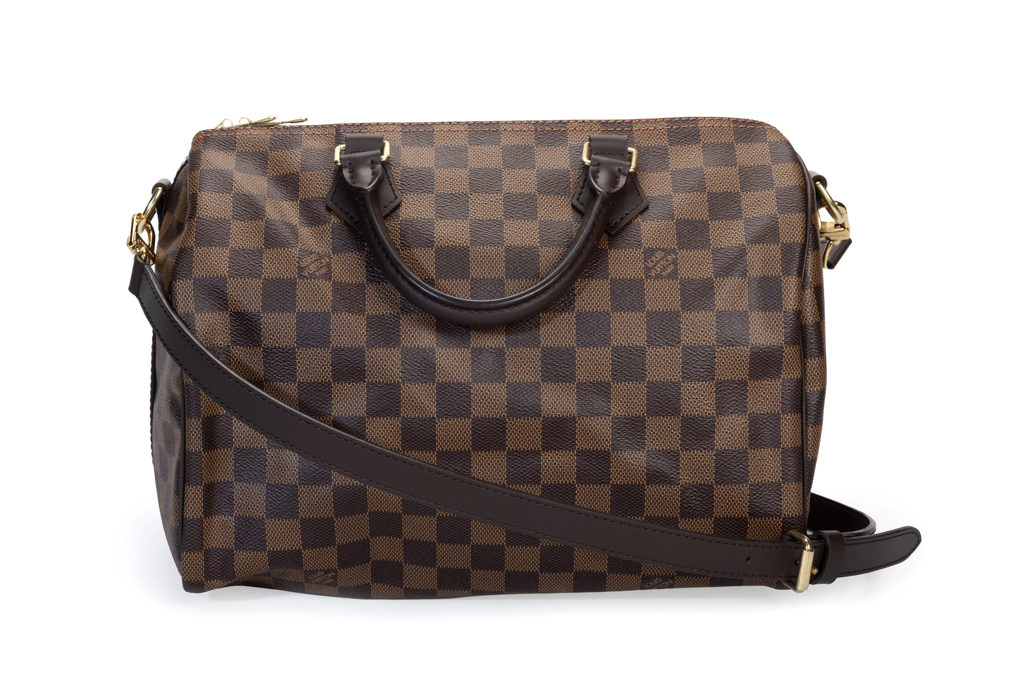 Louis Vuitton, sac Speedy 30 en toile enduite damier ébène et cuir