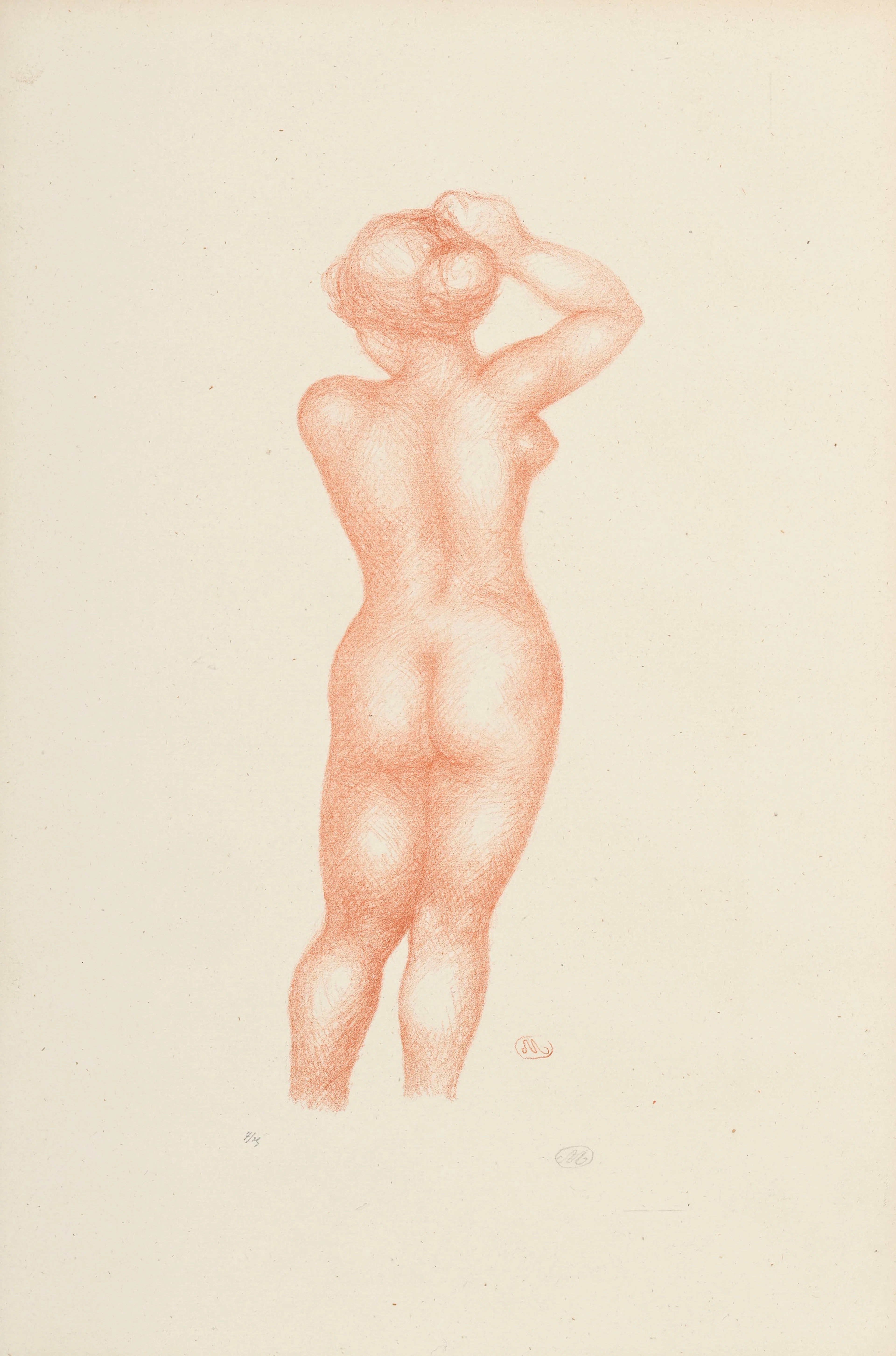 Aristide Maillol (1861-1944), d'après, "Femme nue de dos, bras droit