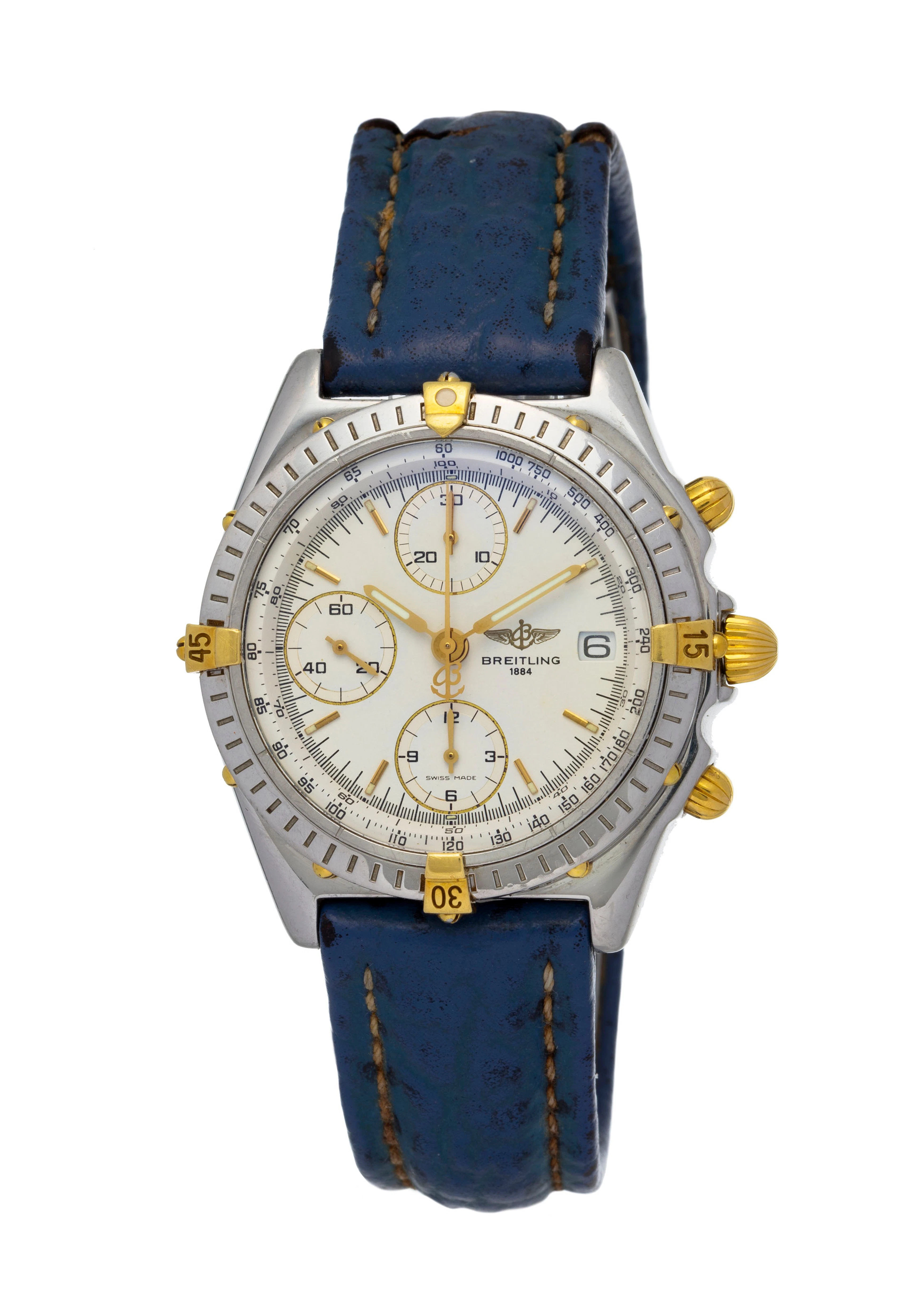 Breitling, Chronomat, réf. B13050, montre chronographe en acier bicolore