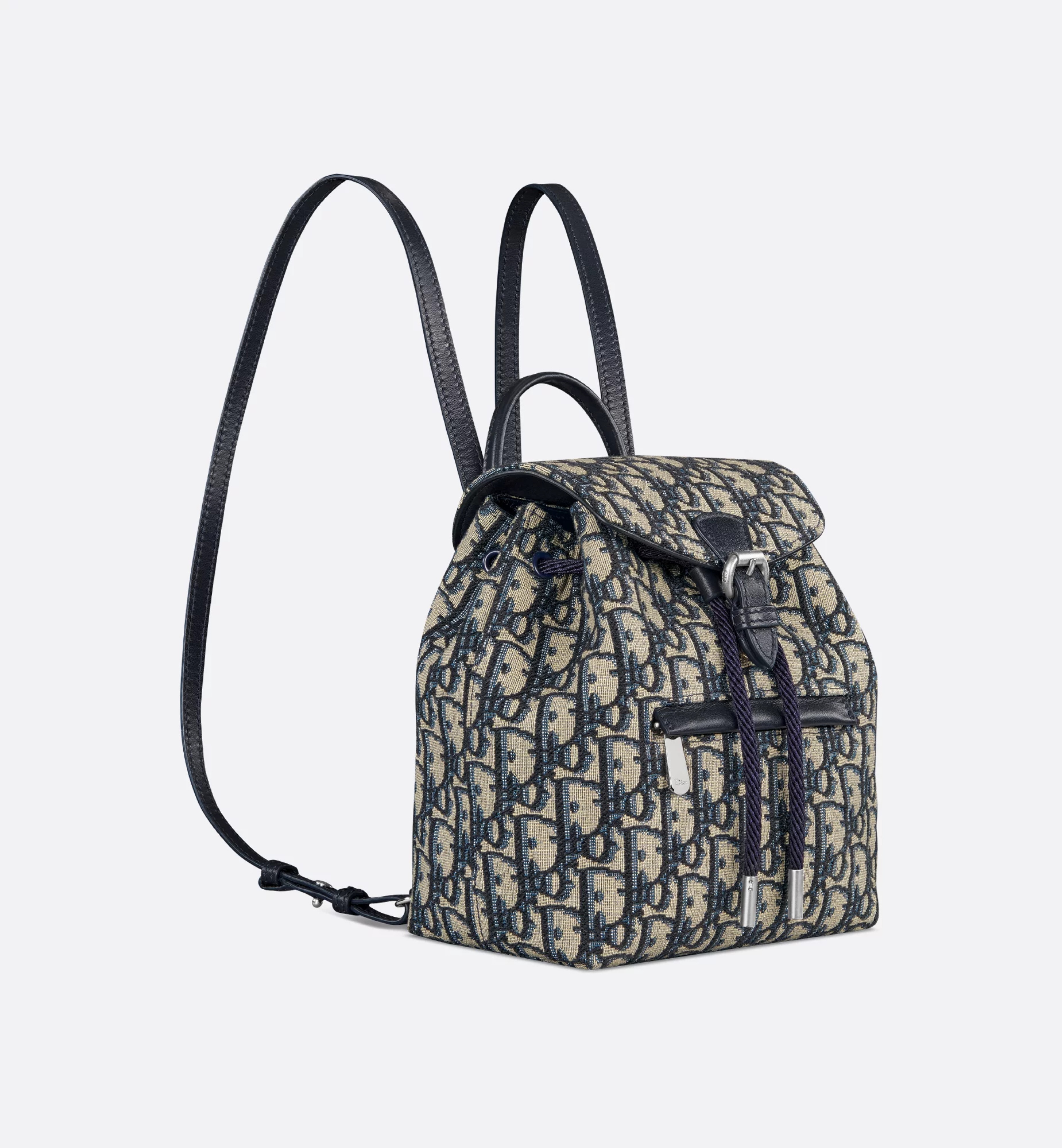 Christian Dior, sac à dos enfant en toile jacquard Dior Oblique beige