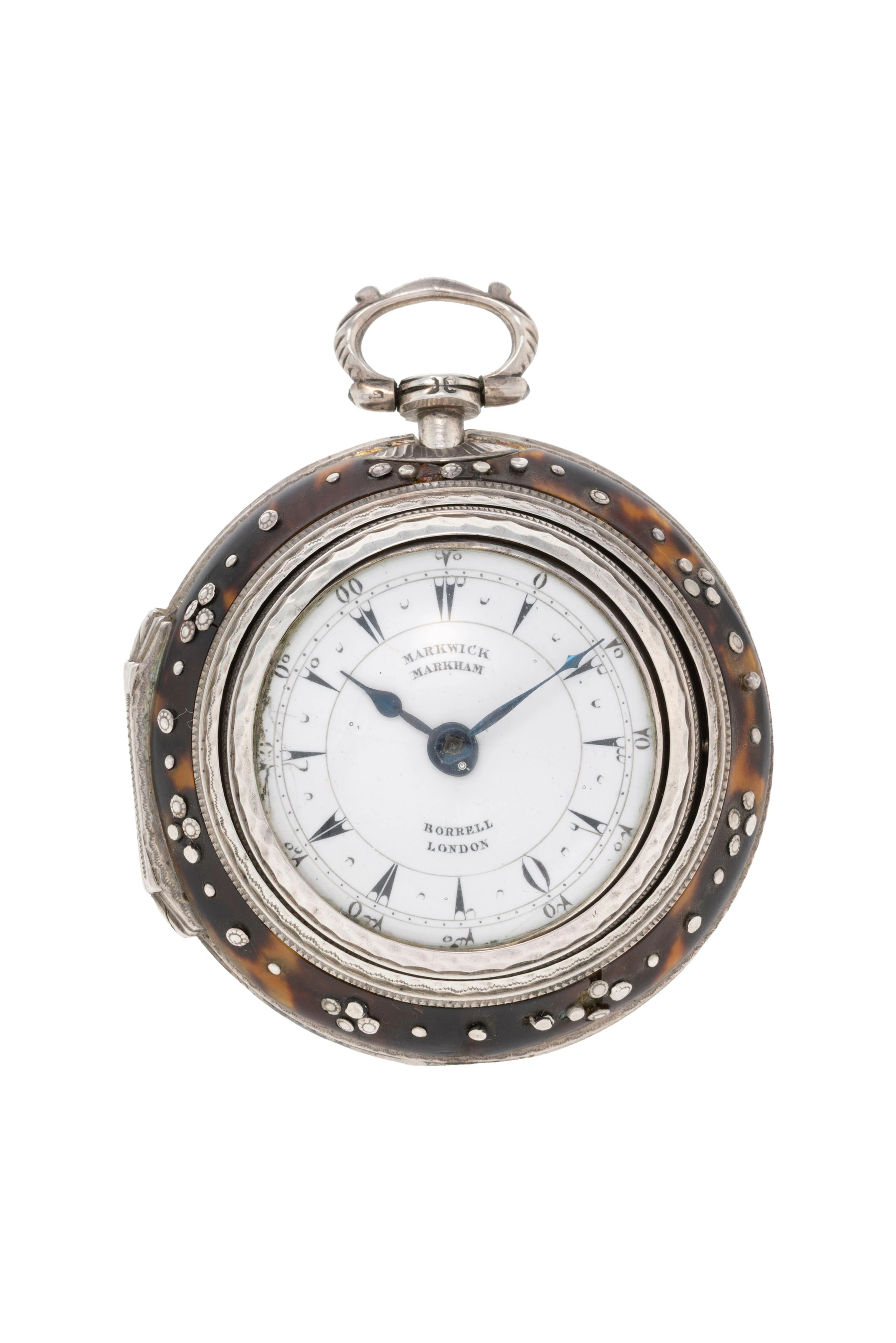 Markwick Markham et Borrell London, montre de poche à coq en argent