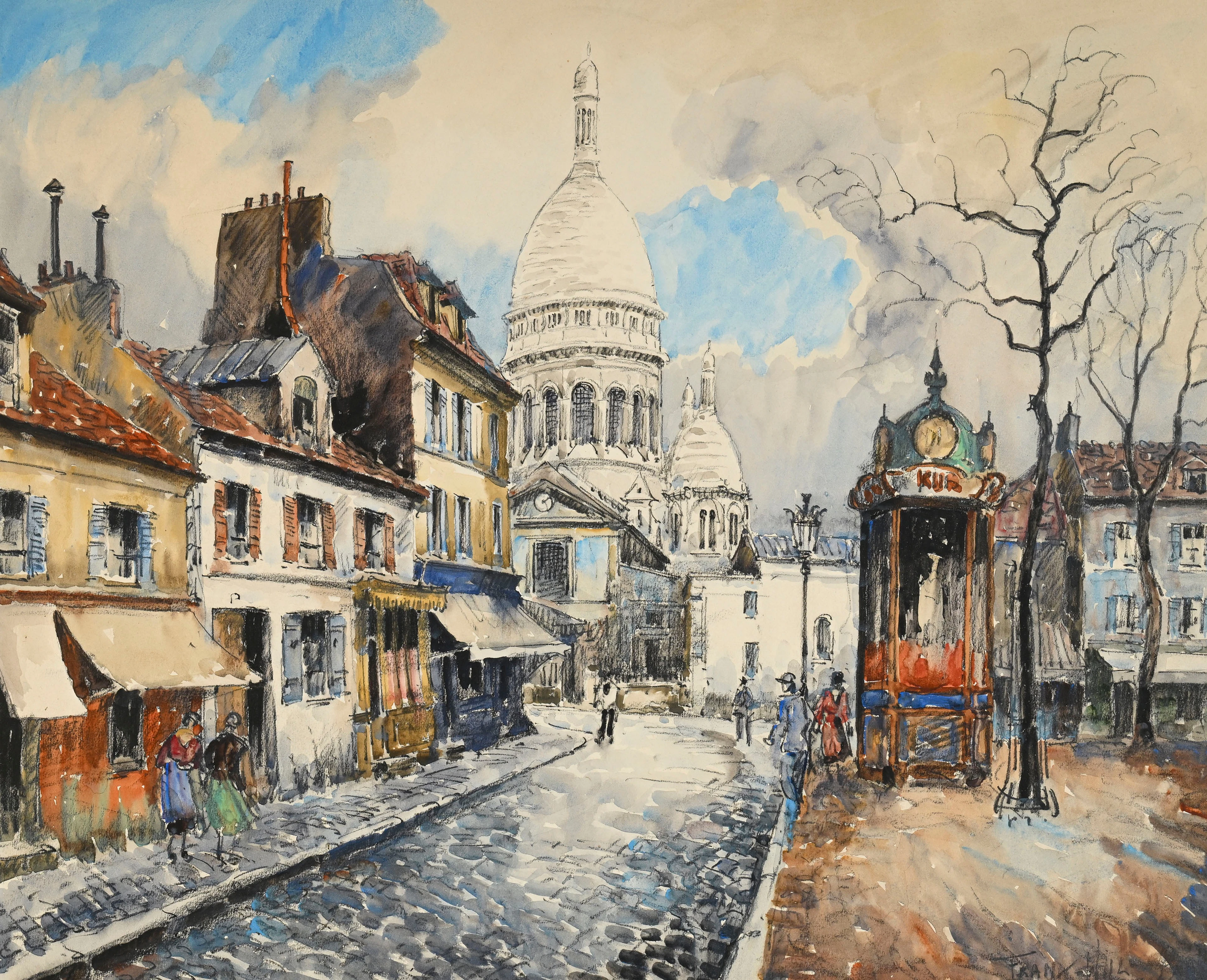 Frank Will (1900-1950), Vue du Sacré-Cœur depuis la place du Tertre