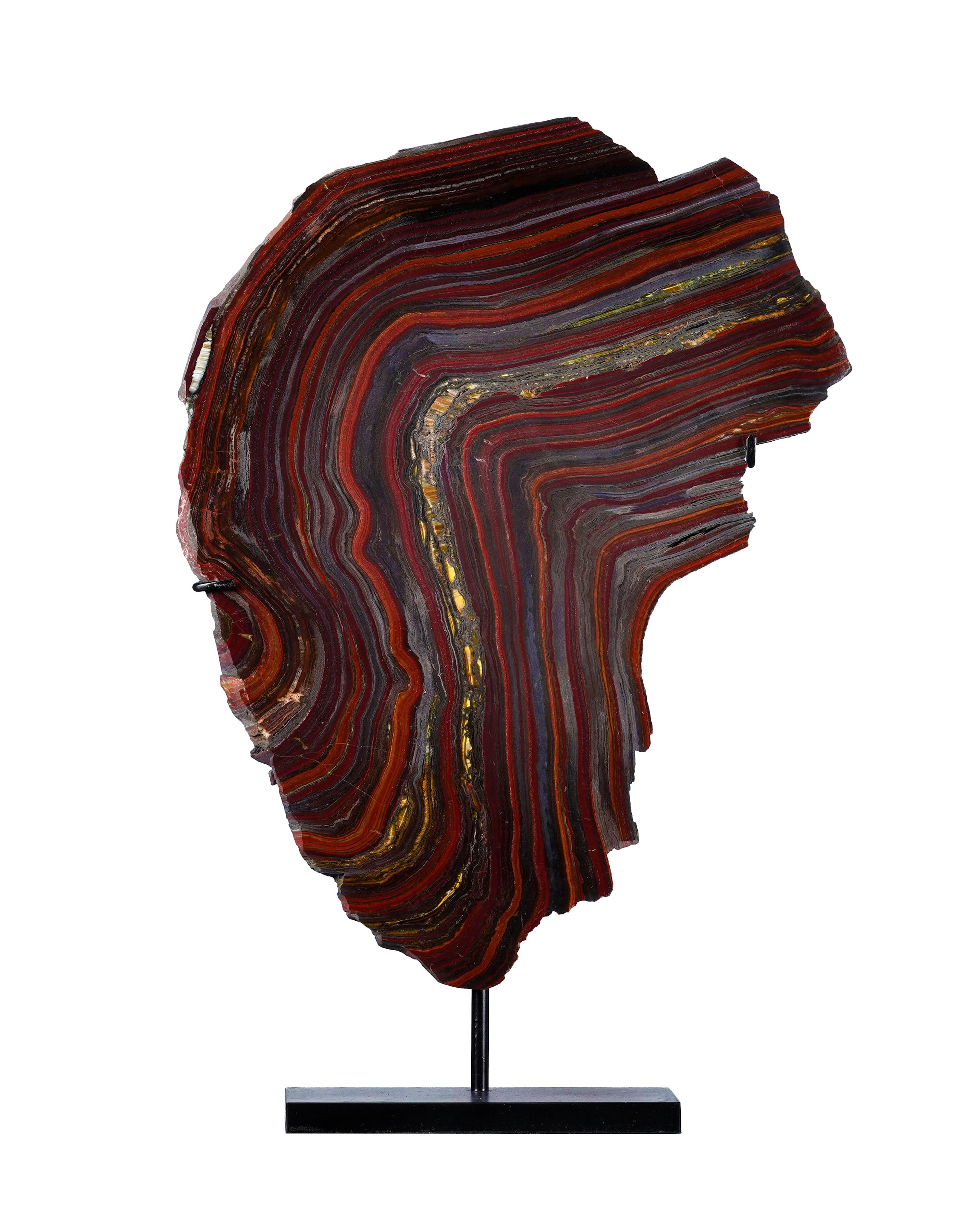 Plaque de fer rubané, Australie (~2,5 milliards d'années), avec socle