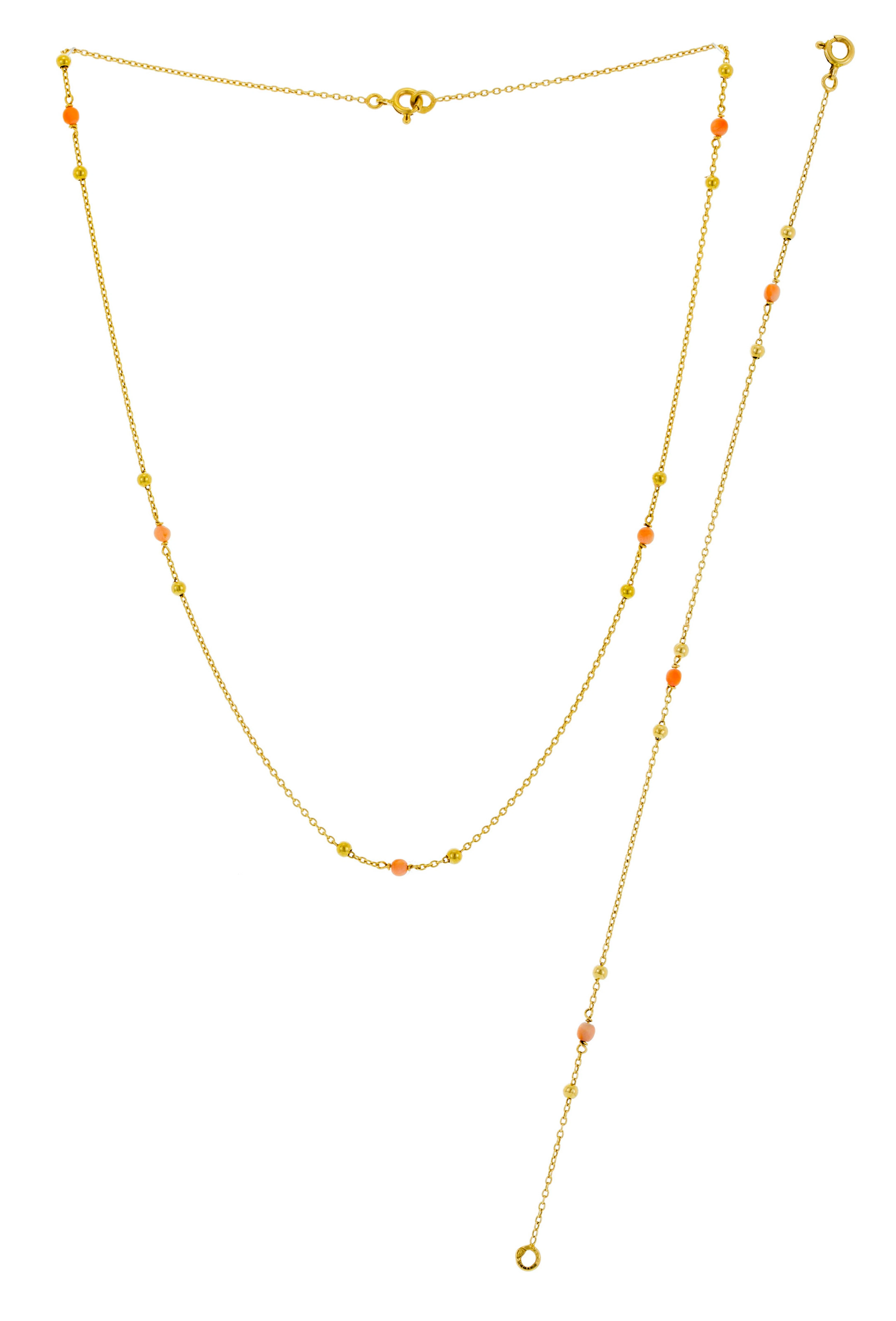 Ensemble composé d'un collier et d'un bracelet en or 750 à maille