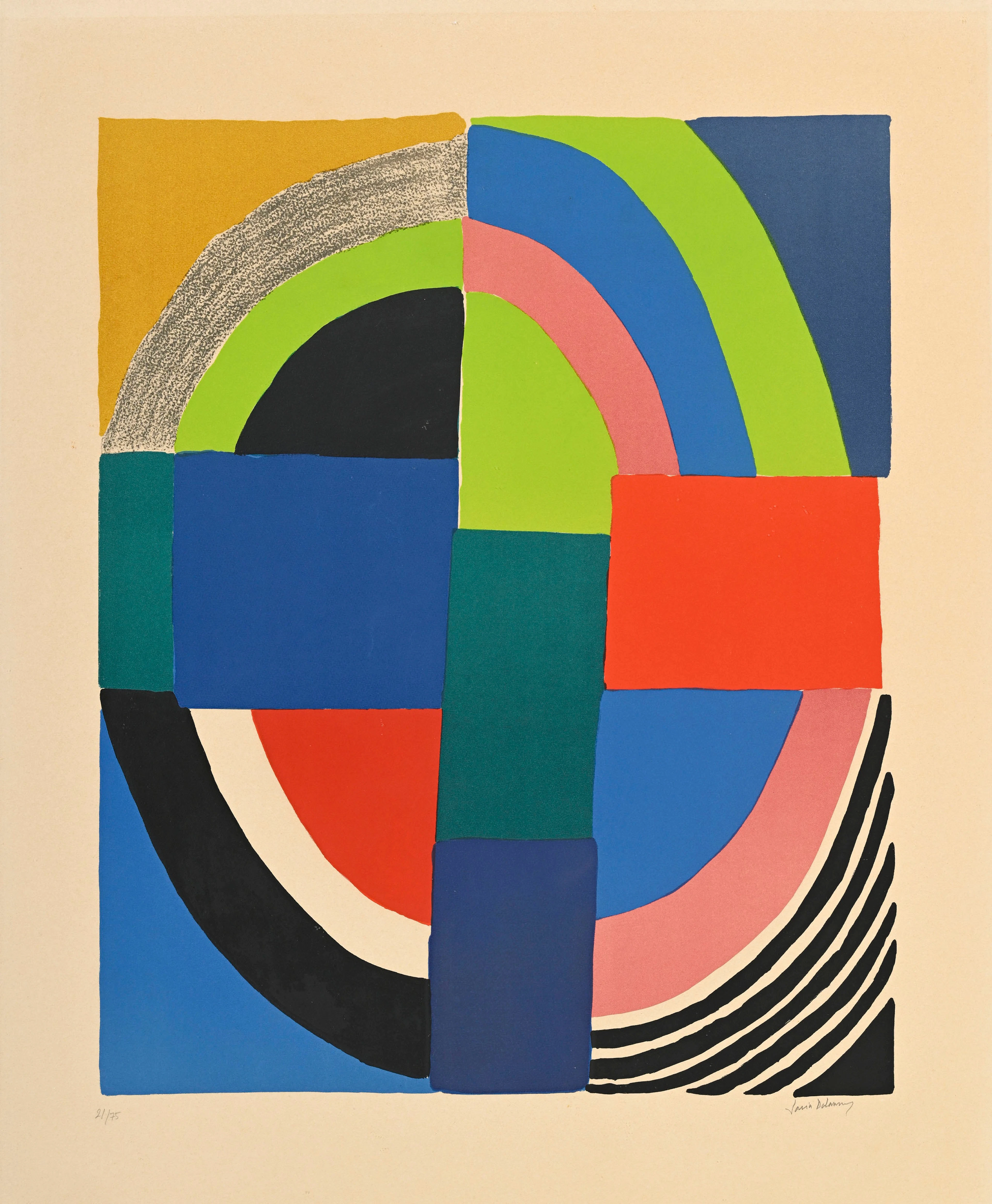 Sonia Delaunay (1885-1979), "La grande idole", ca. 1969-1970, lithographie