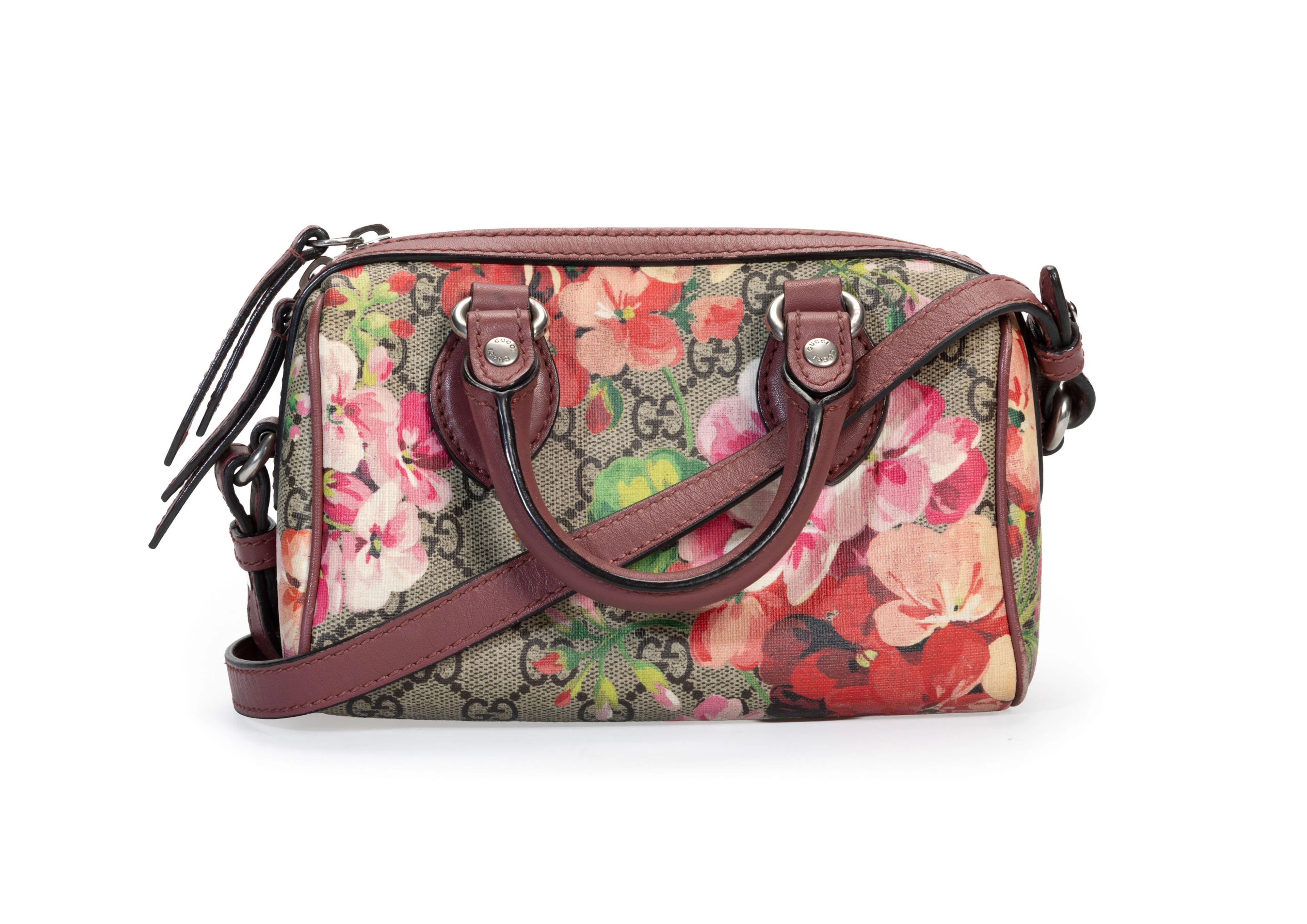 Gucci, sac GG Supreme Monogram Blooms Mini Boston en toile enduite