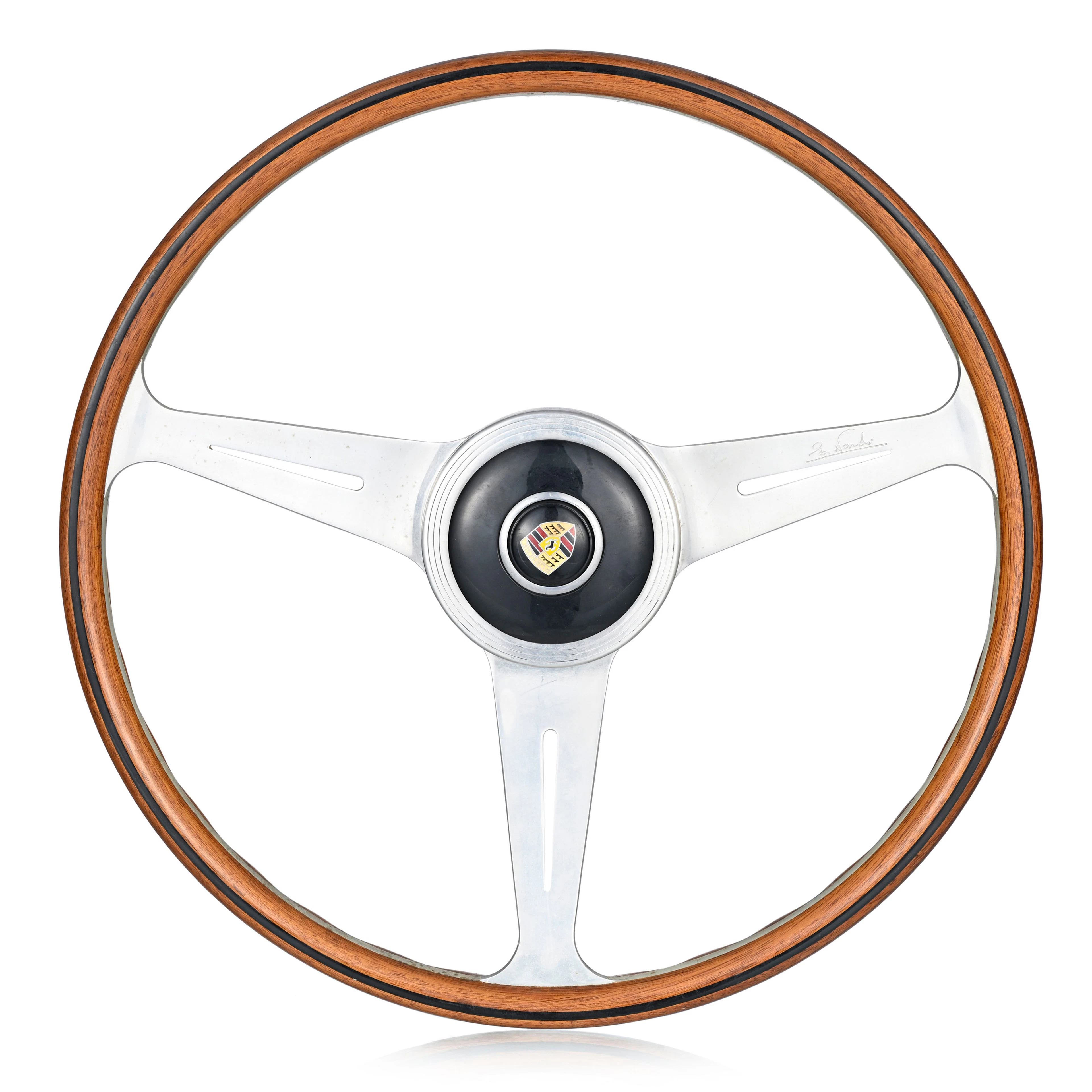 Volant de direction pour Porsche 356 B/C par Enrico Nardi, 1967, signé