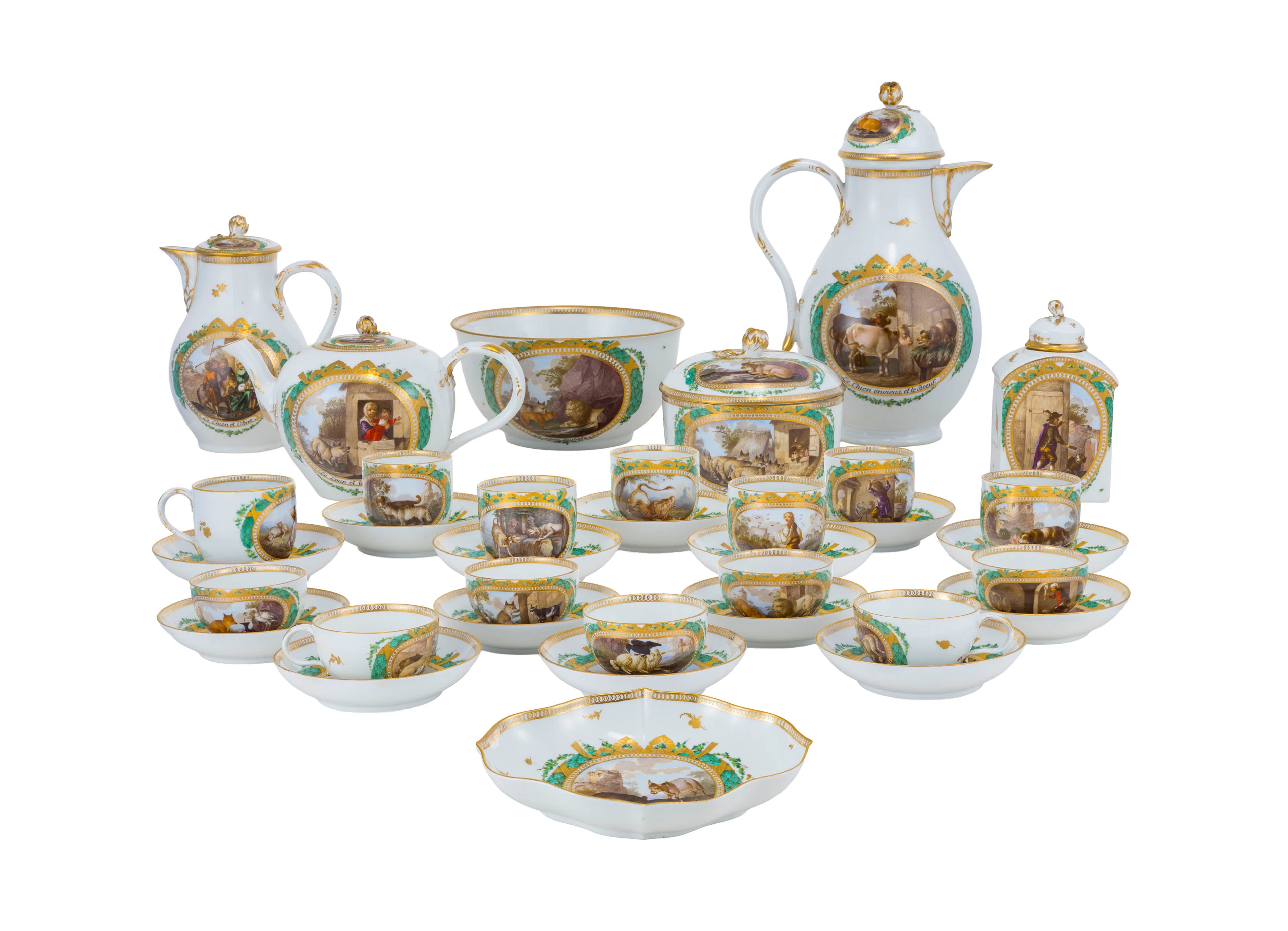 Meissen. Service à thé et à café en porcelaine, période Marcolini