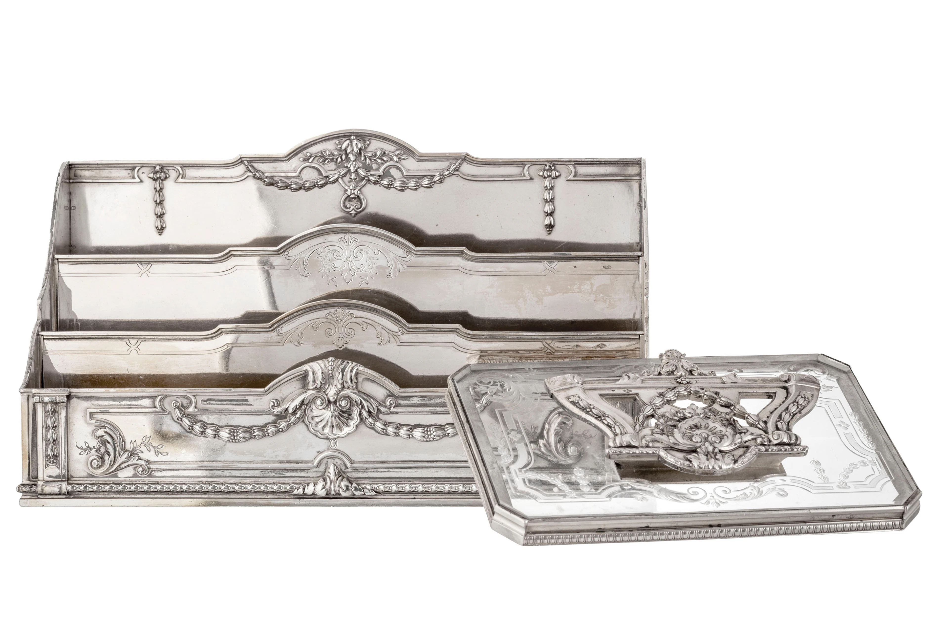 Tiffany & Co. Ensemble d'1 porte-courrier et 1 porte-cartes de style
