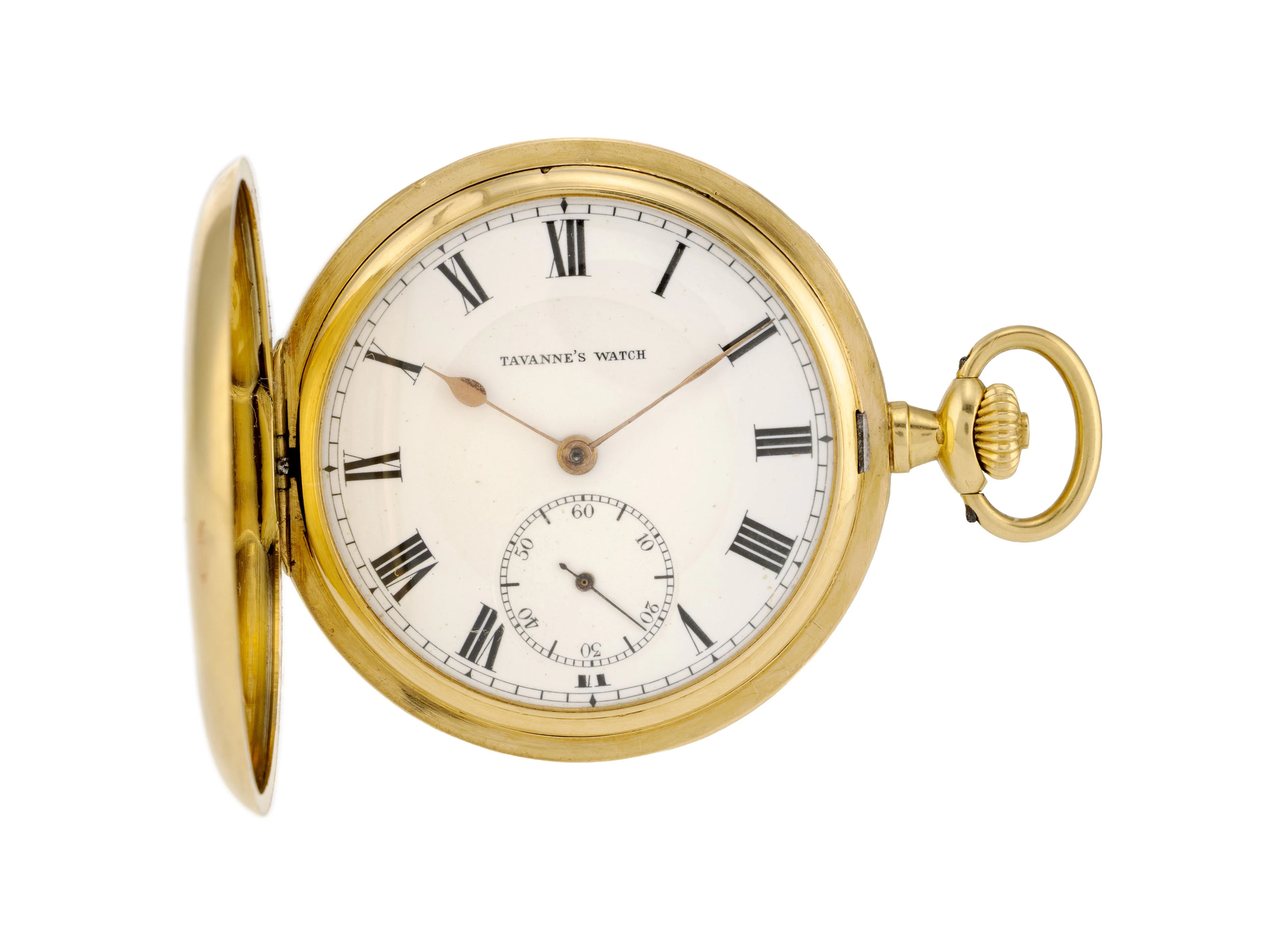 Tavanne's Watch, montre de poche savonnette petite seconde en or 750
