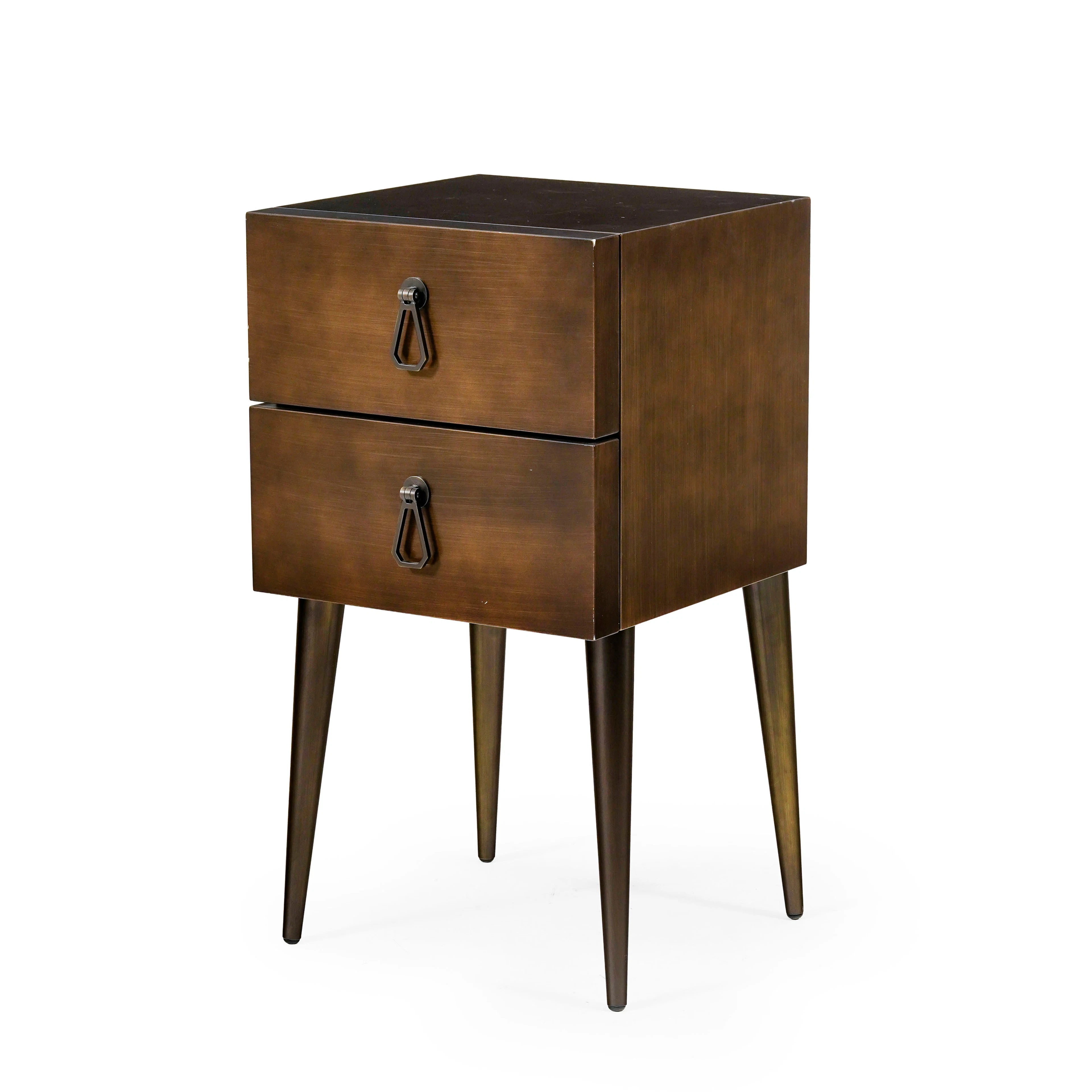 Table de chevet City, édition Cantori, en bois peint à l'imitation