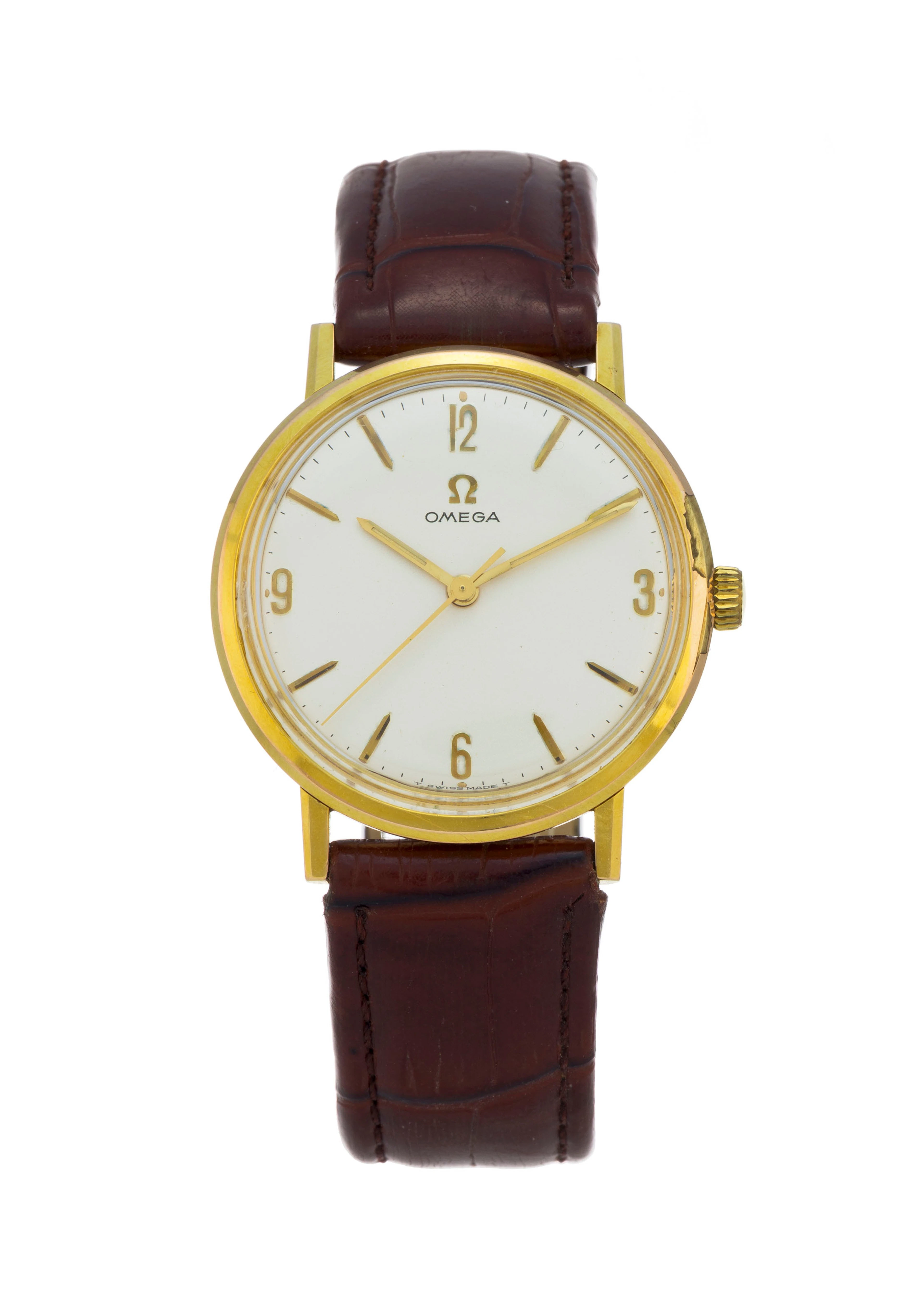 Omega, réf. 131.019, montre plaqué or Mouvement: cal. 601, mécanique