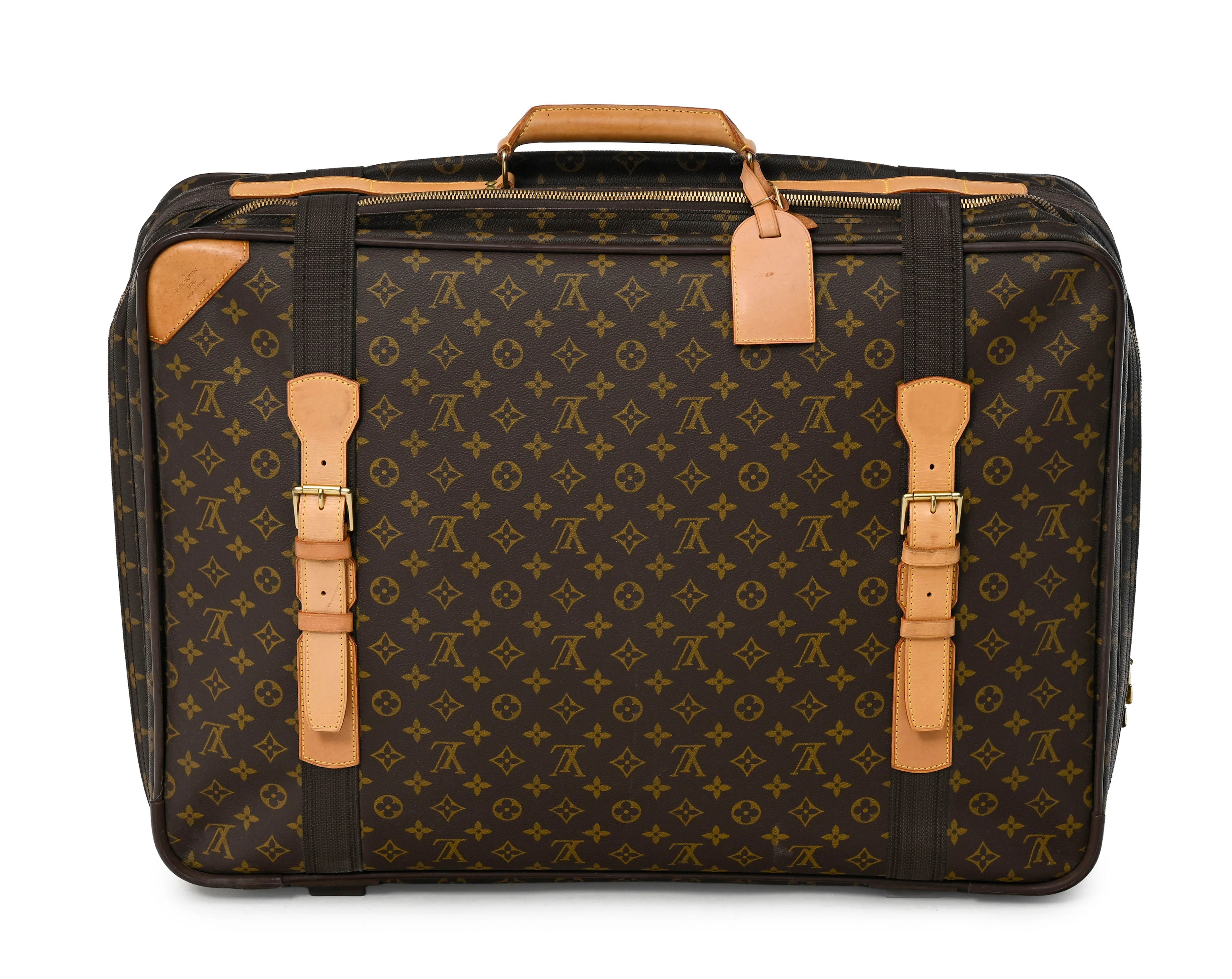Louis Vuitton, valise Satellite 65 en toile enduite Monogram, sangles