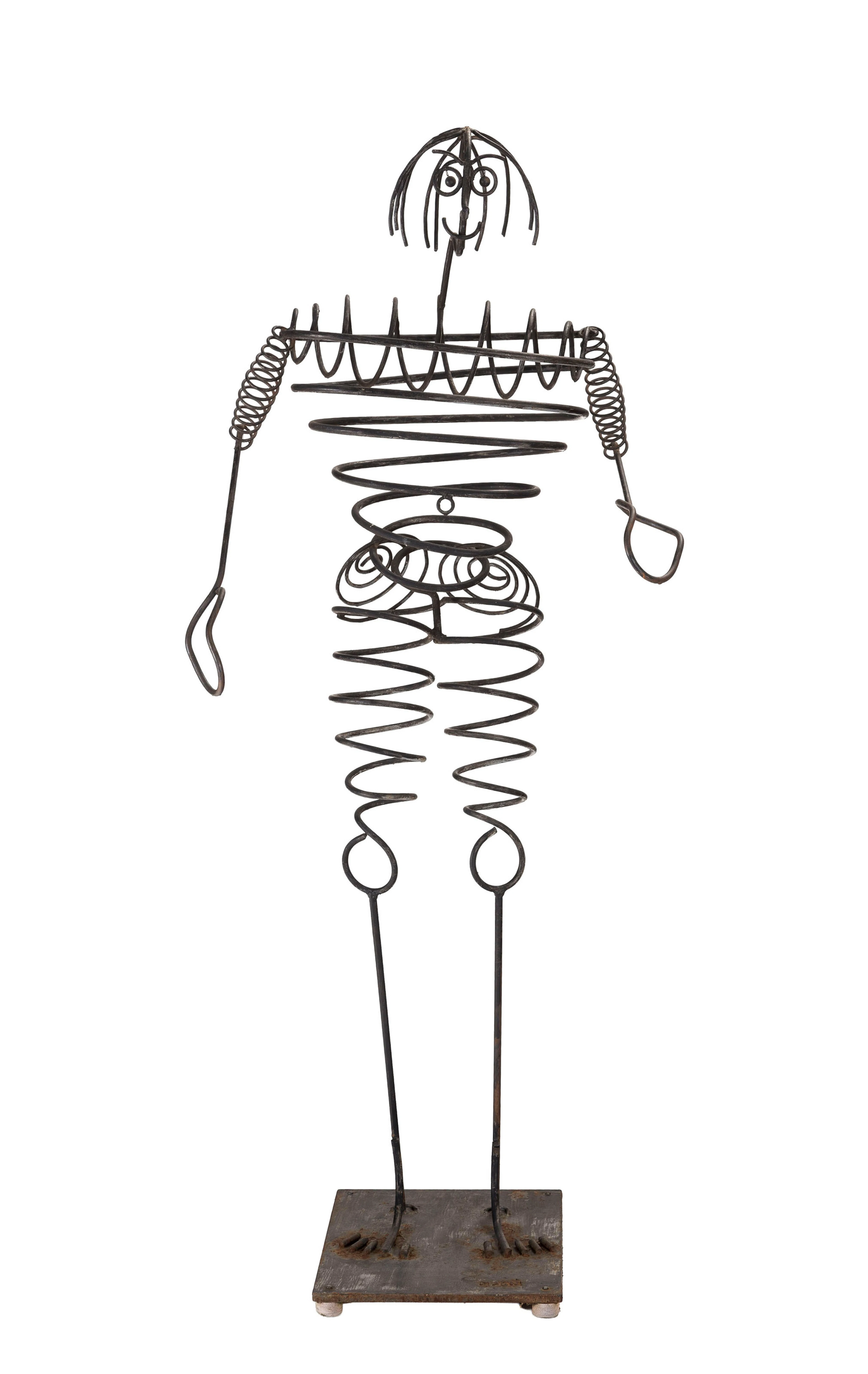 Vincent Magni (1963), "Humanobile", sculpture en fer forgé, signée, h.174 cm