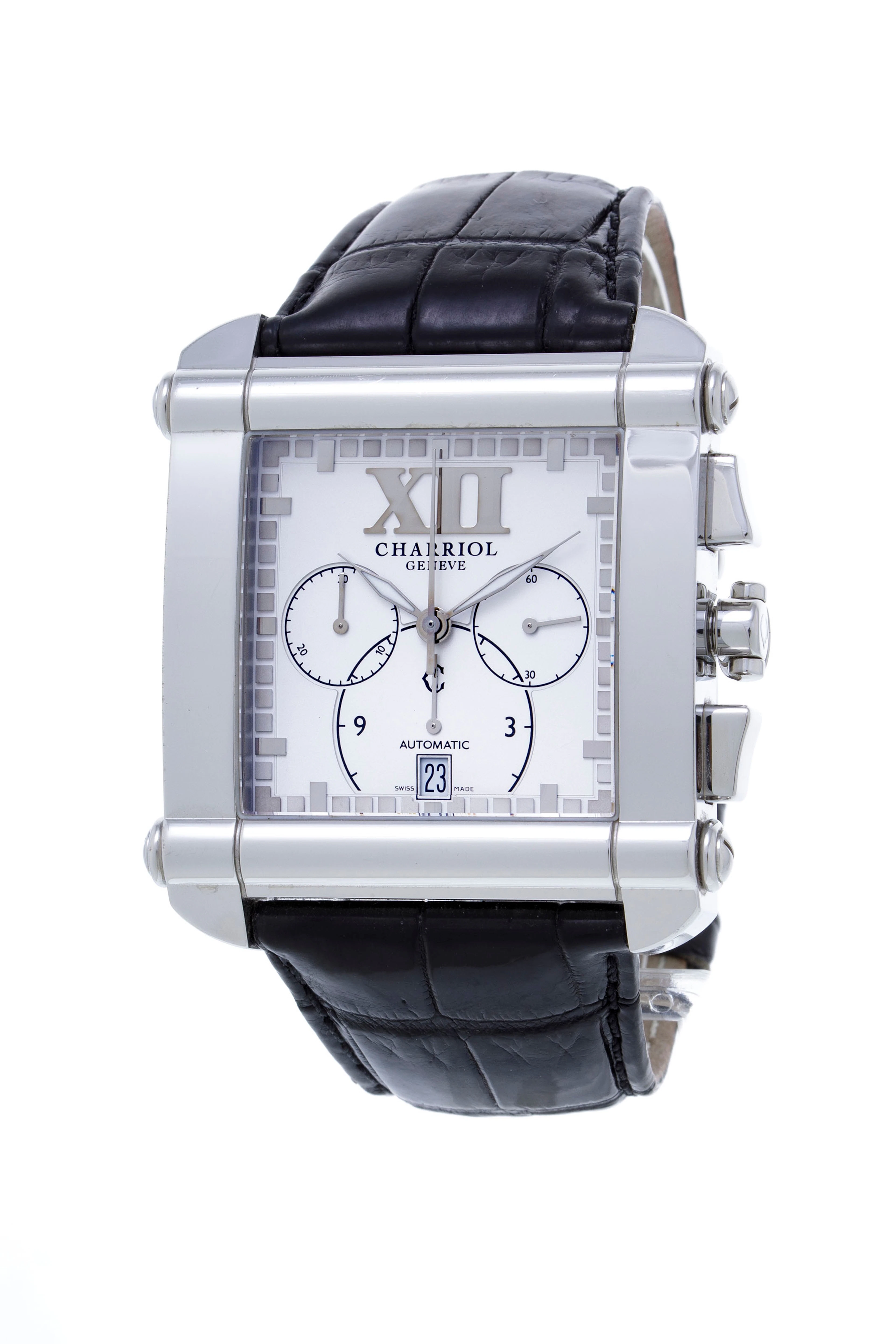 Charriol, Actor, réf. CCHCXXL, montre chronographe en acier Mouvement: