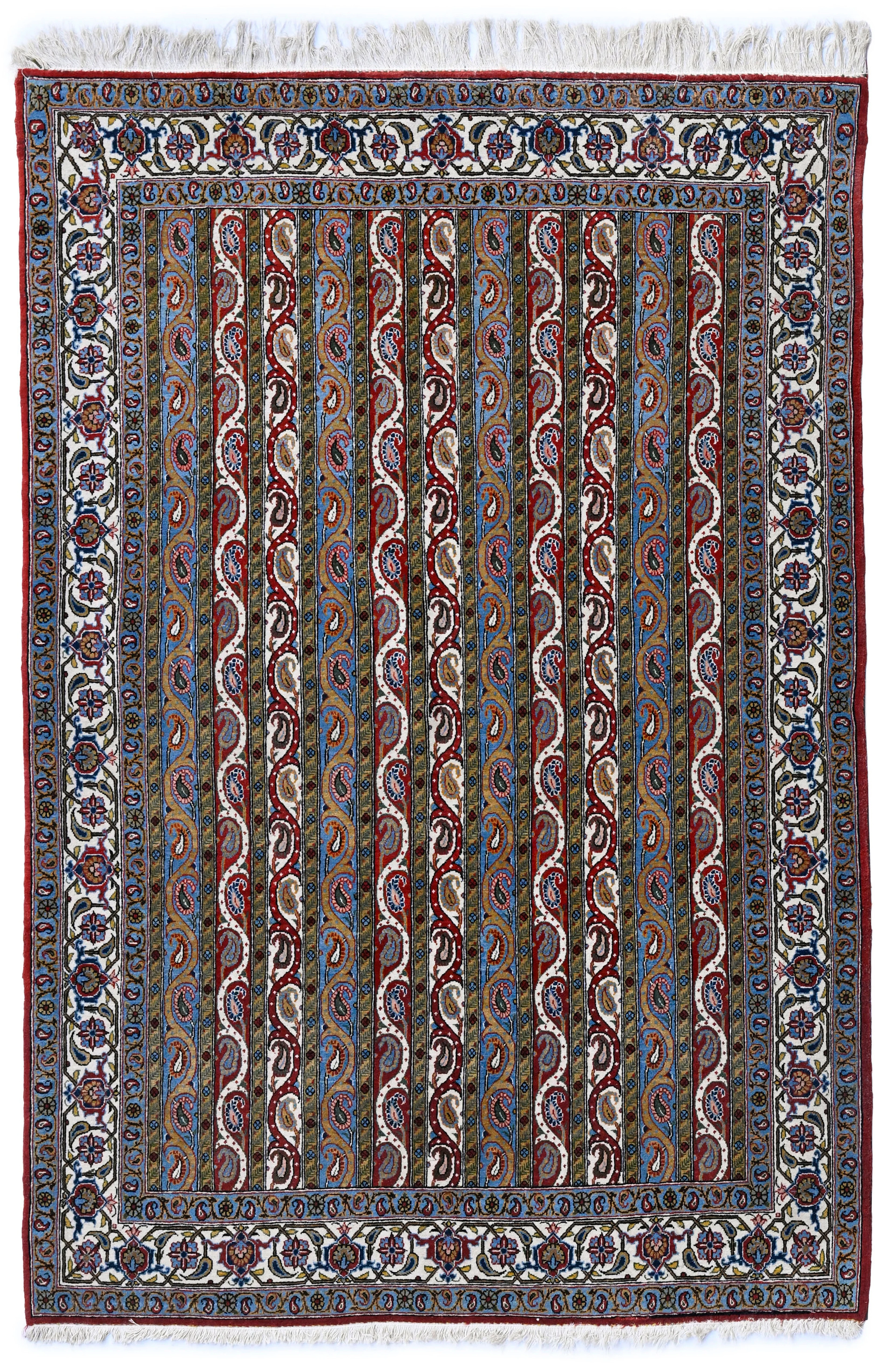 Tapis Ghom, Iran, 2ème moitié du XXe s., à décor de botehs inscrits
