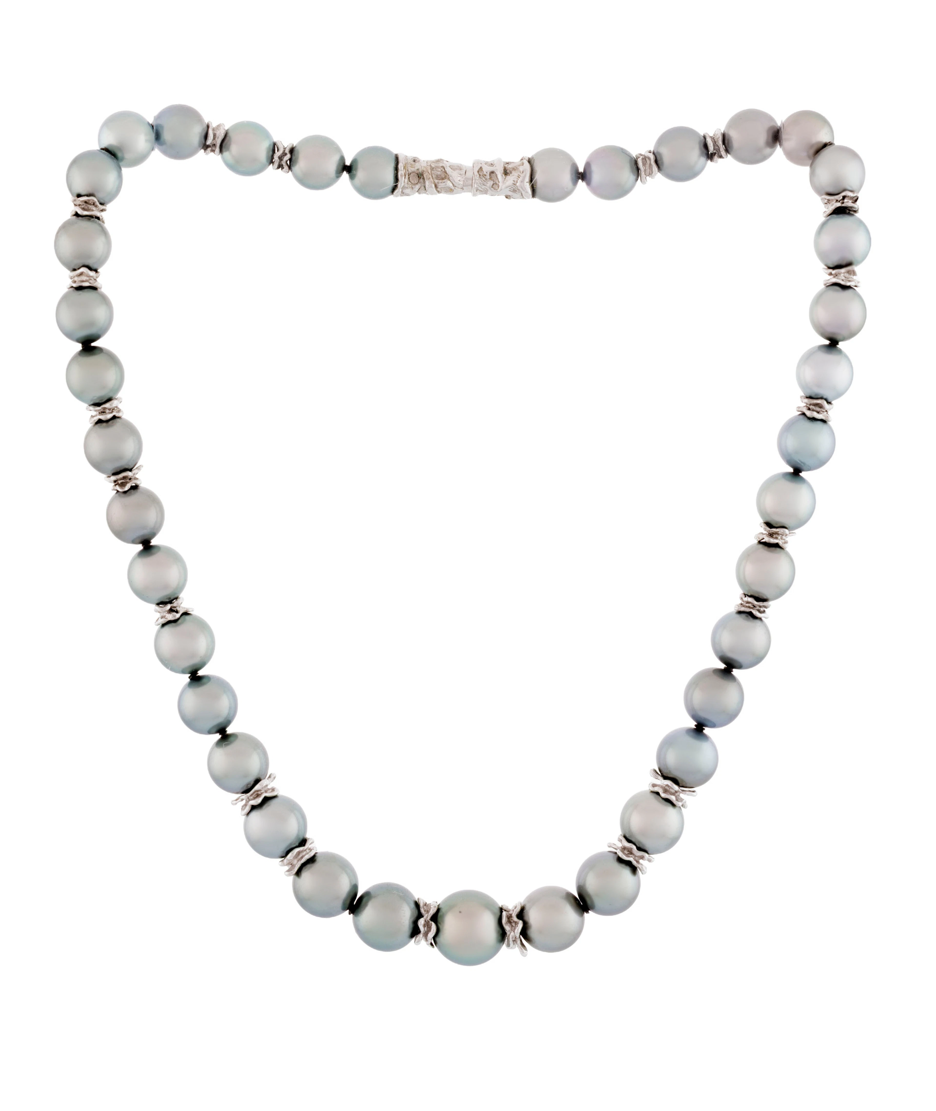 Gilbert Albert, collier composé de perles de culture de Tahiti alternées