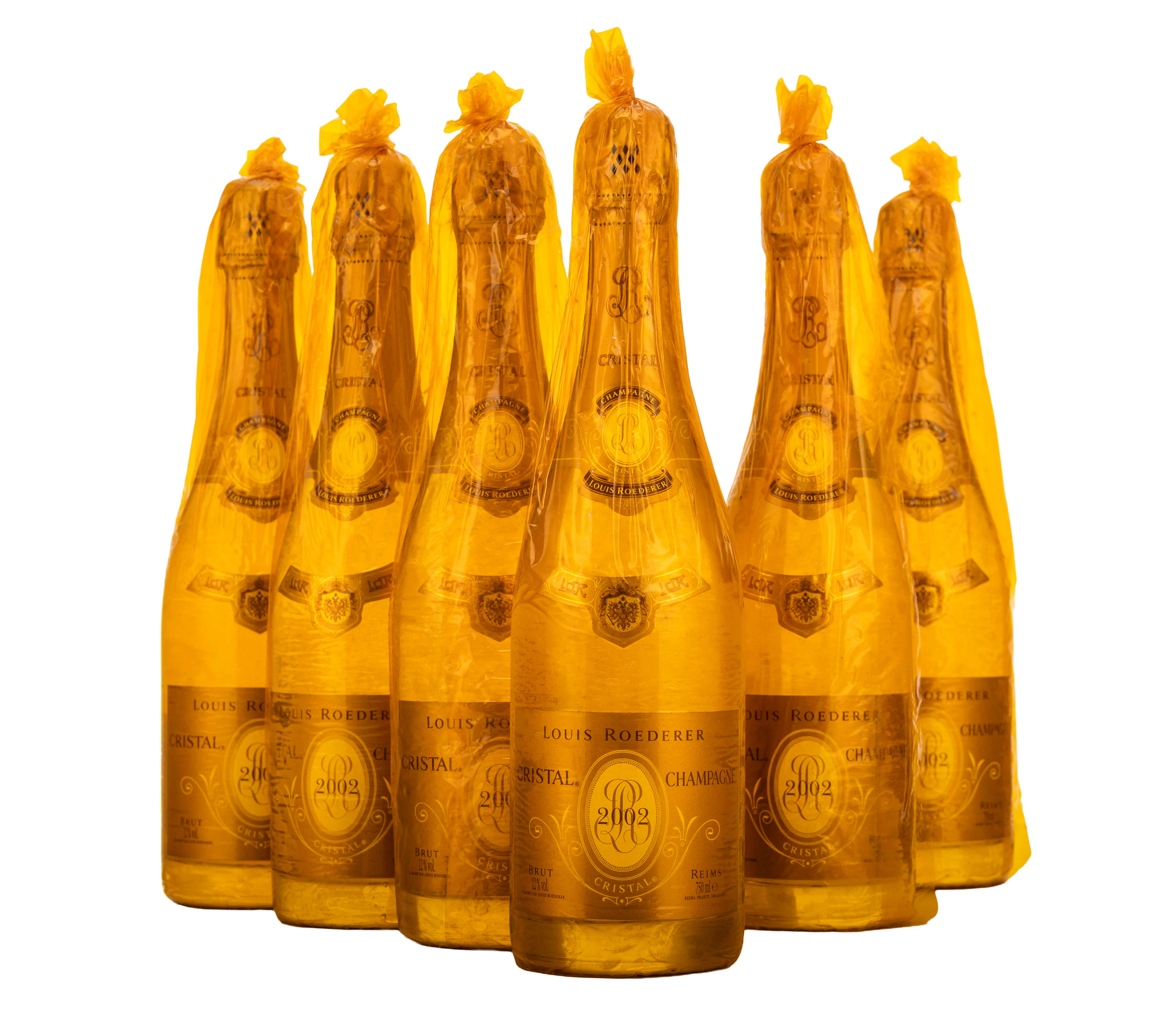 Cristal Louis Roederer brut, 2002, Champagne, 6 bts, carton d'origine
