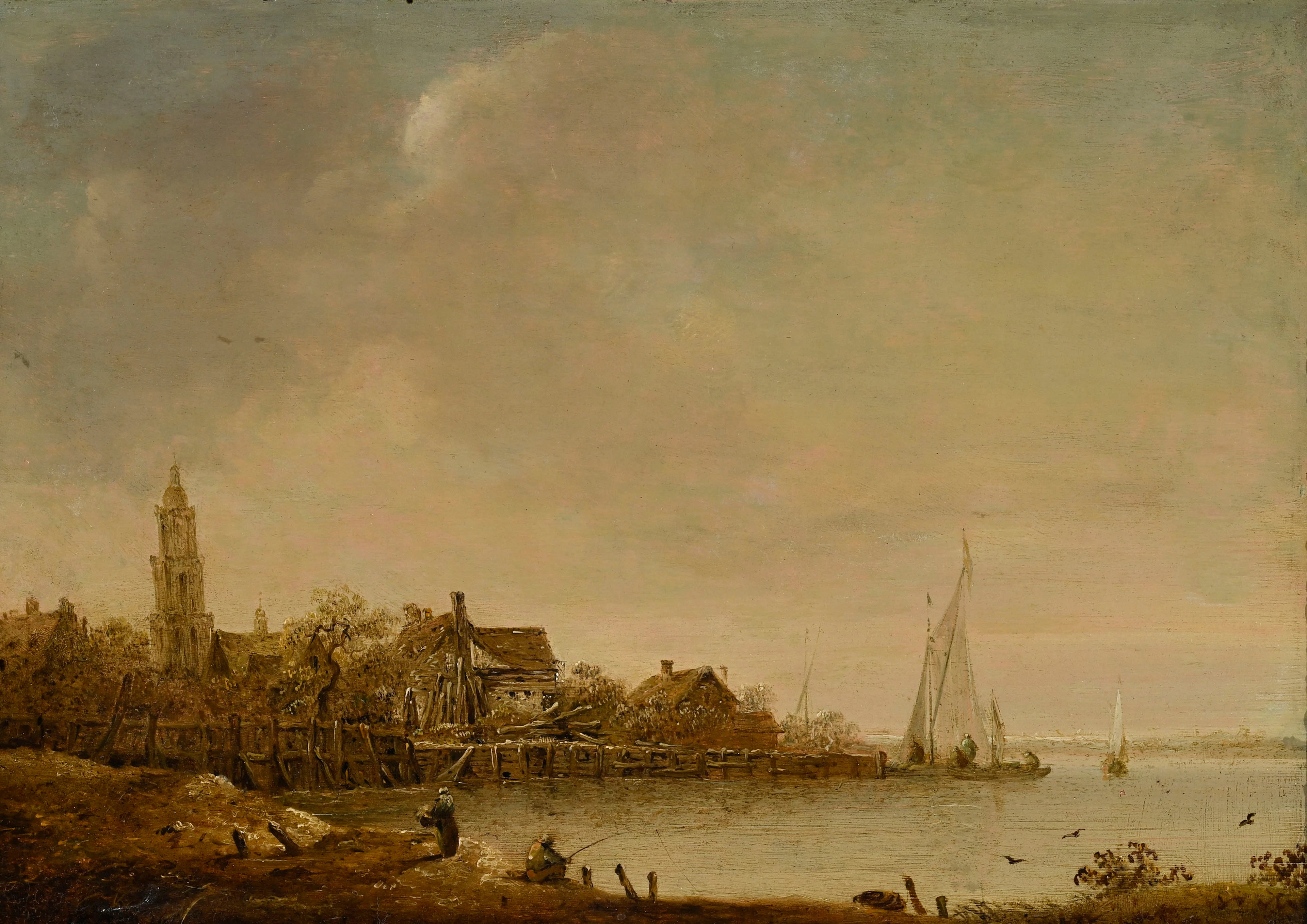 Jan Jozefsz van Goyen (1596-1656), école de, "Chabot, vue près de