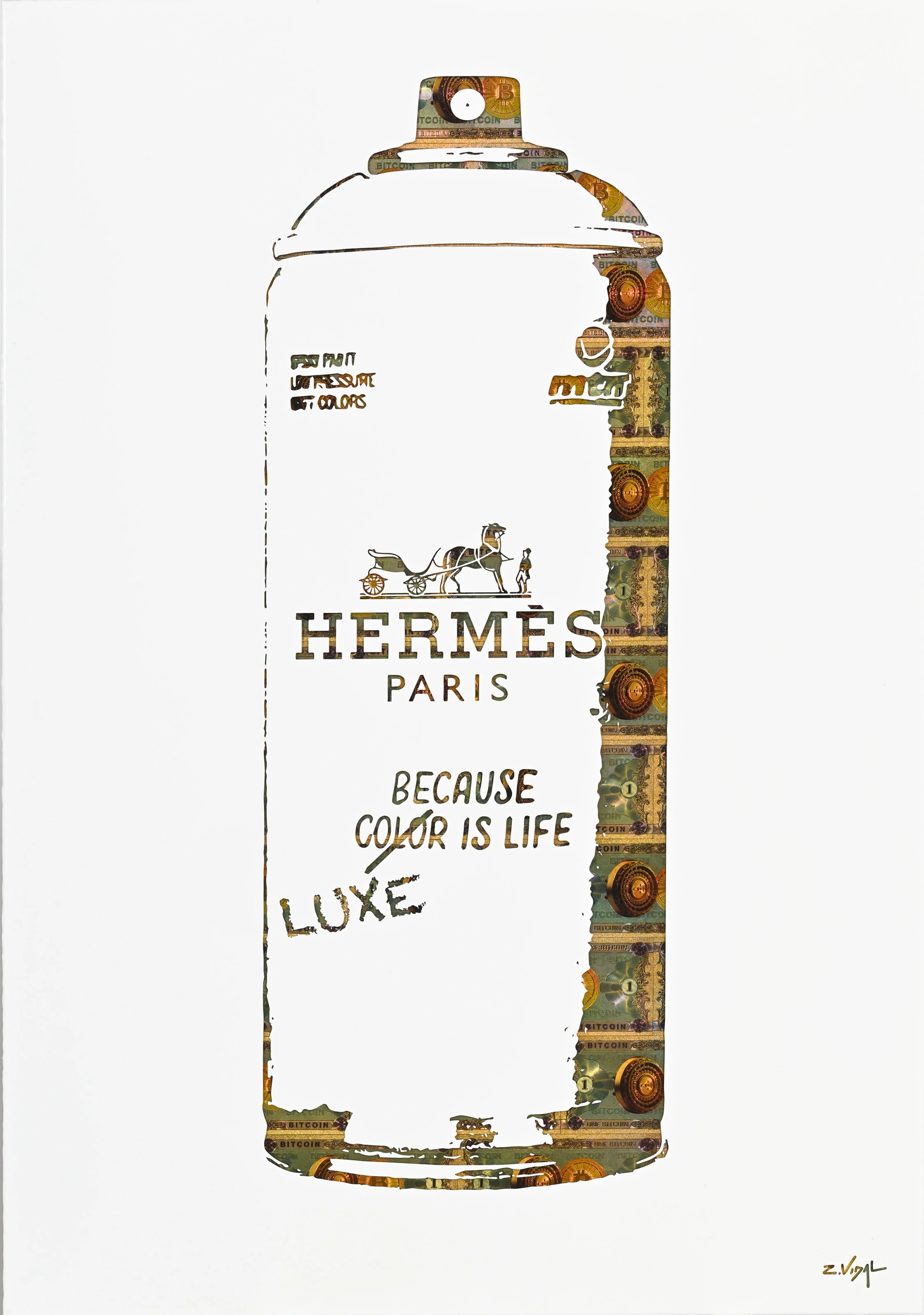 Zacharie Vidal (1981), "MTN Hermes", 2021, technique mixte sur aluminium