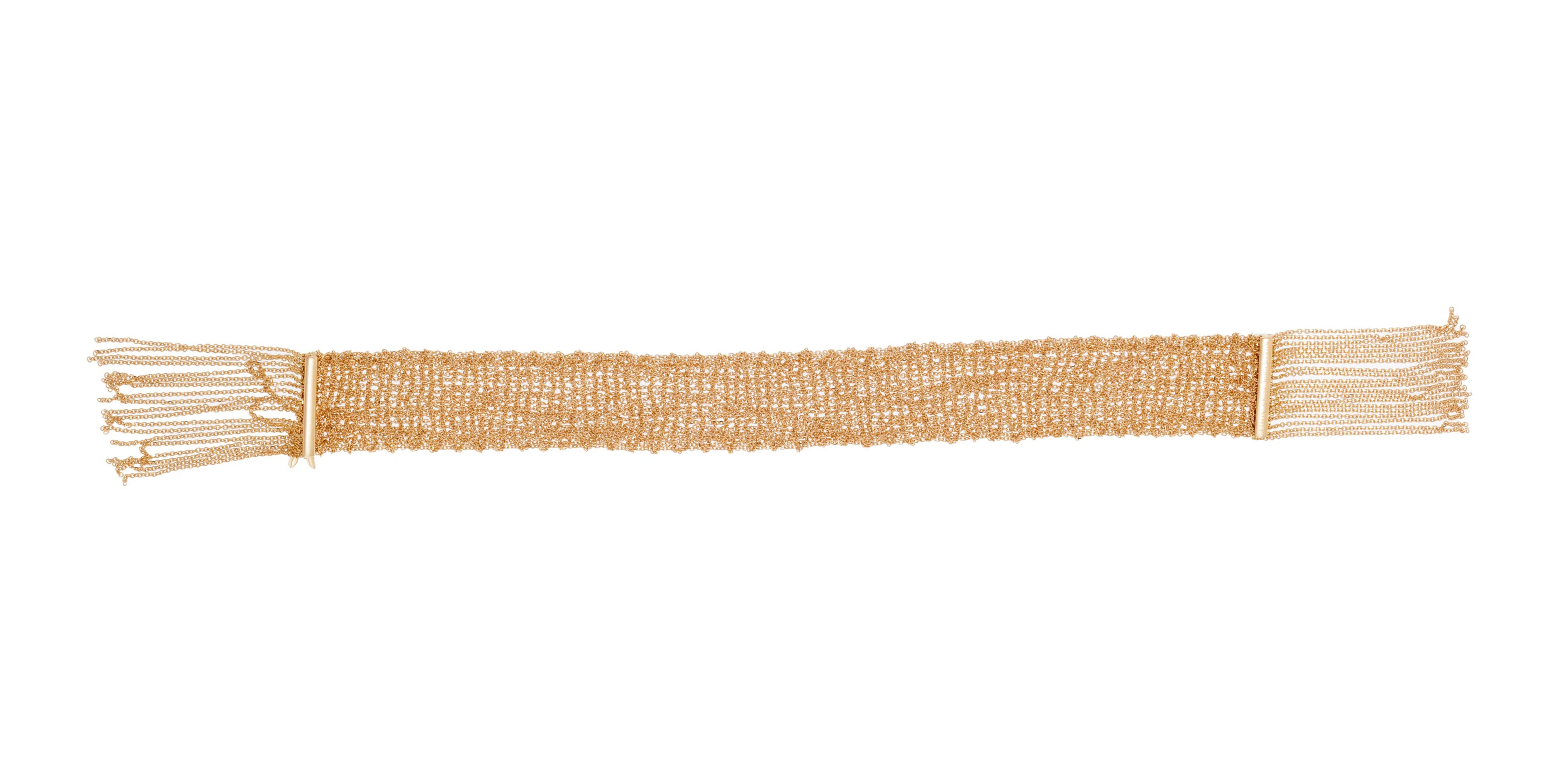 Boucheron, bracelet or rose 750 formé d'une multitude de chaînettes