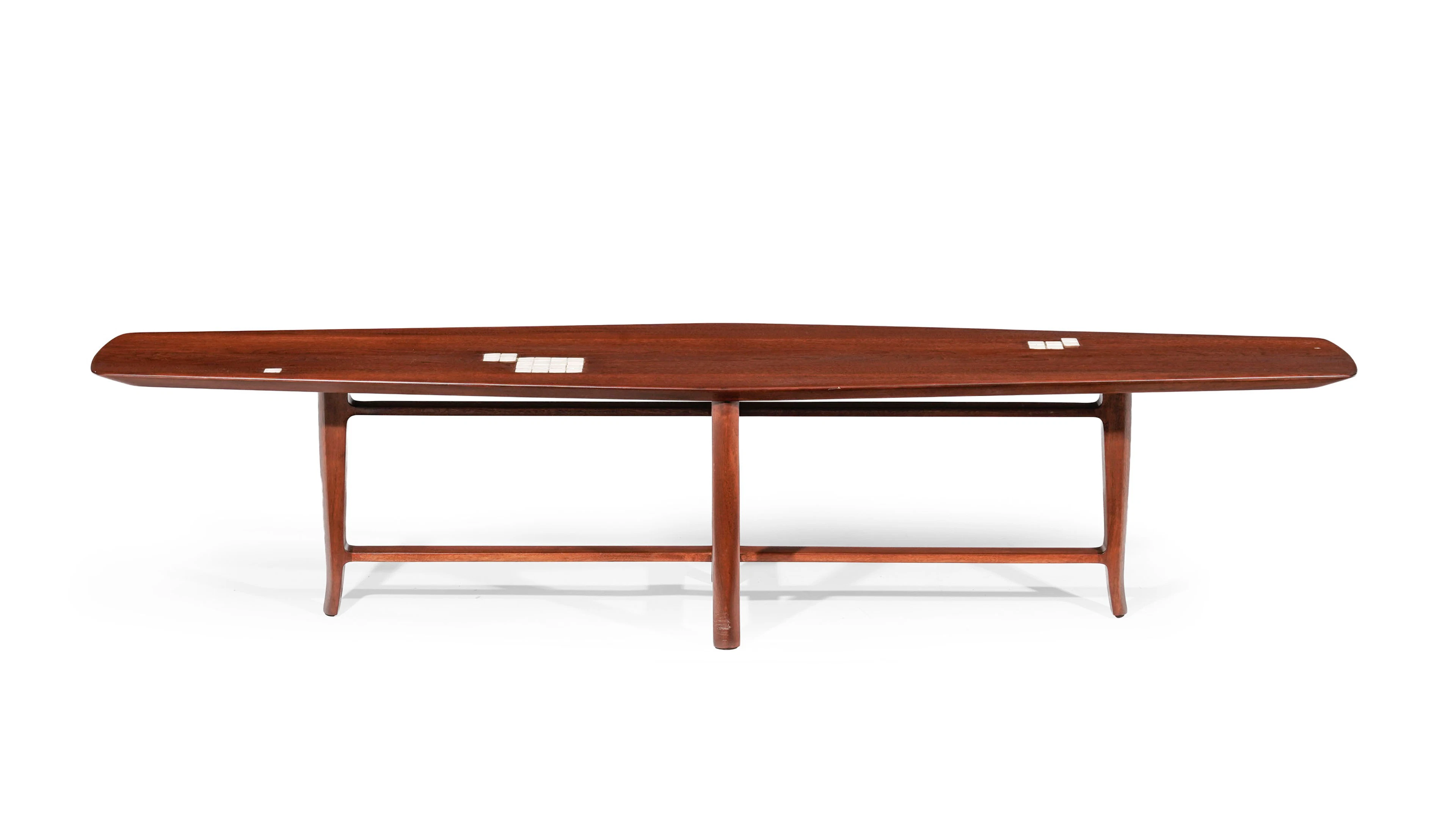 Table basse par Edward Wormley (1907-1995), édition Dunbar, en noyer