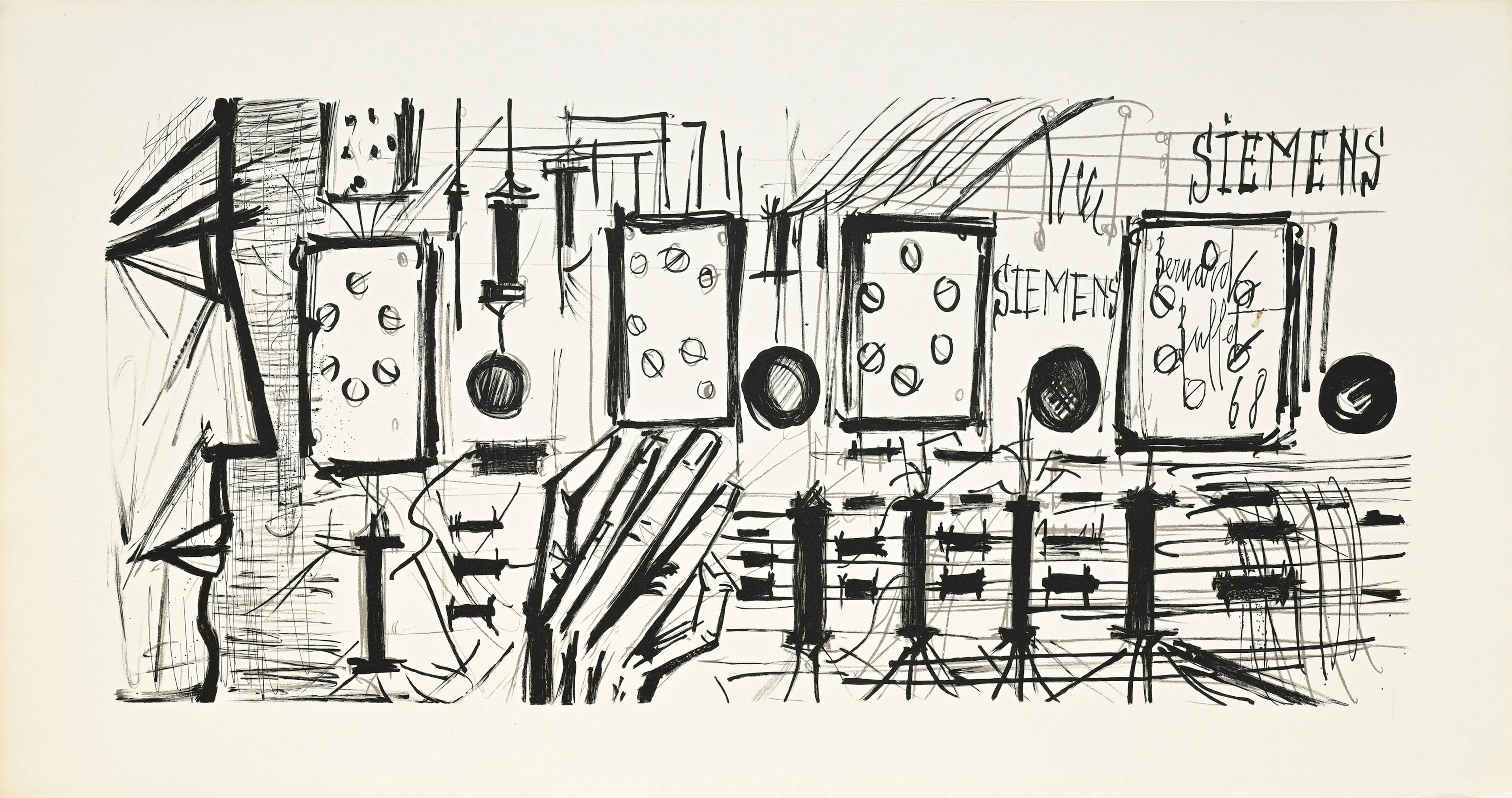 Bernard Buffet (1928-1999), d'après, "Siemens", 1968, ensemble de