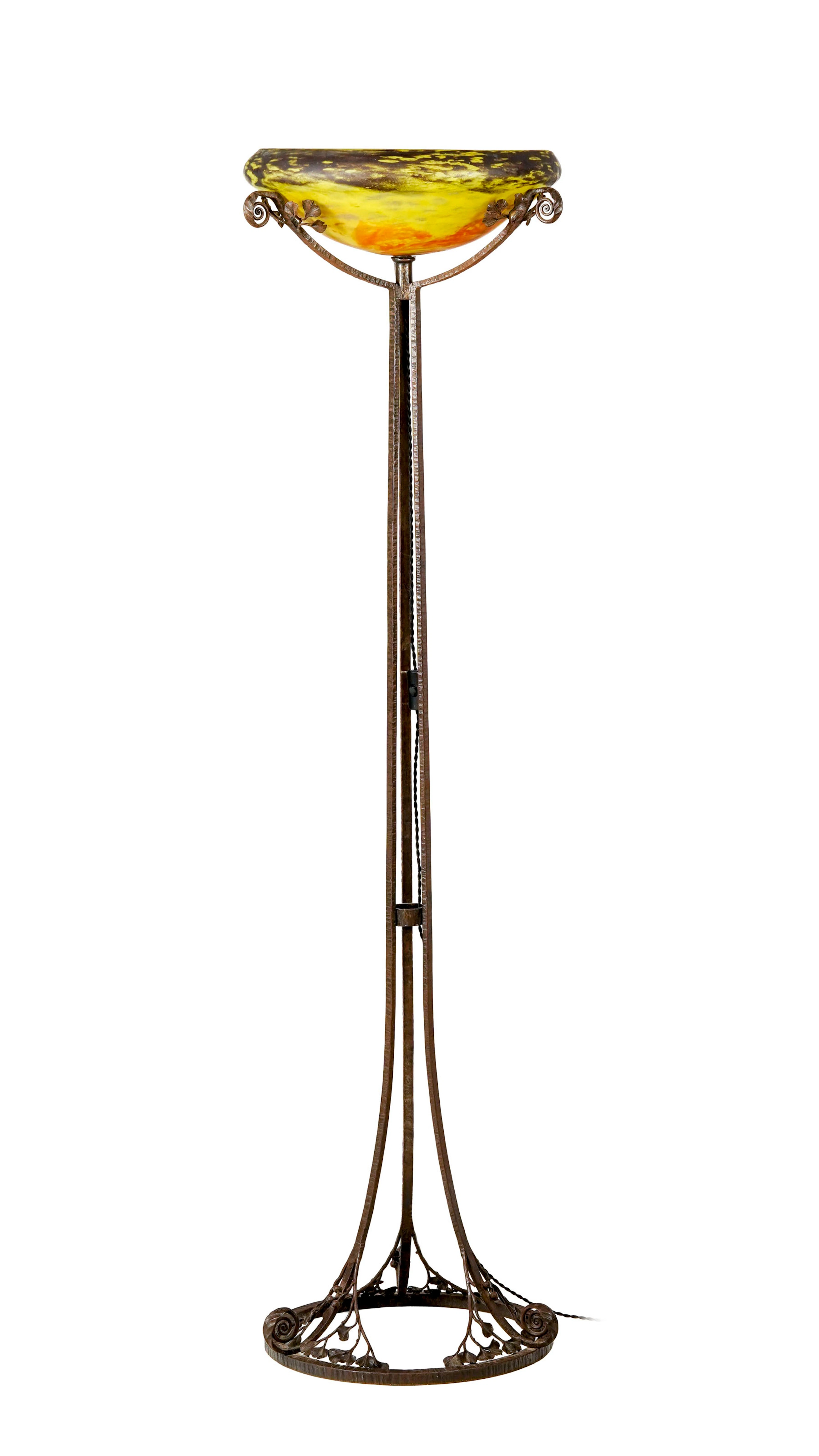 Lampadaire d'époque Art Déco par Edgar Brandt (1880-1960), en fer